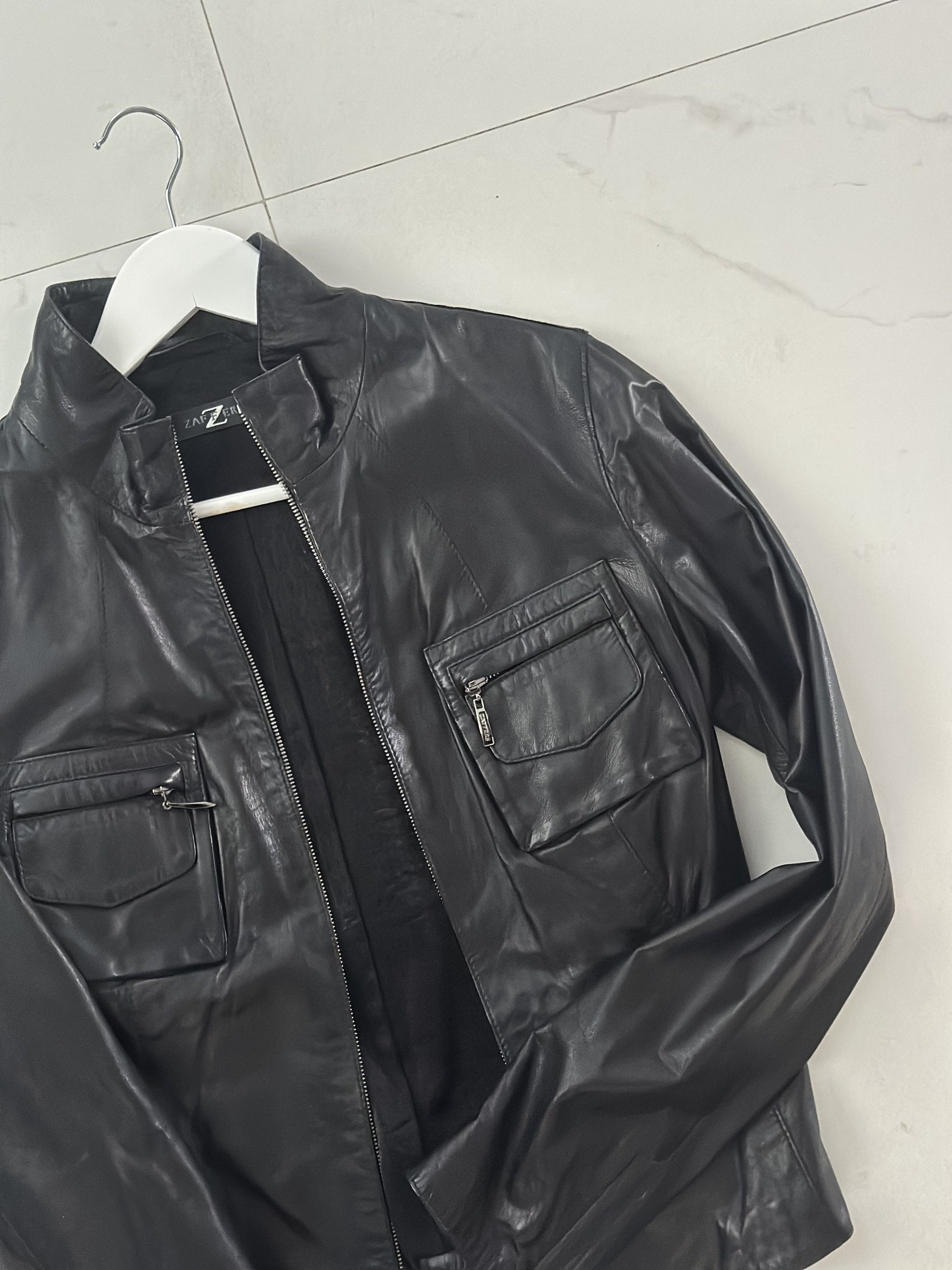 Other Women’s Leather Black Jacket ZAFFERS Size S / US 4 / IT 40 - 1 Thumbnail