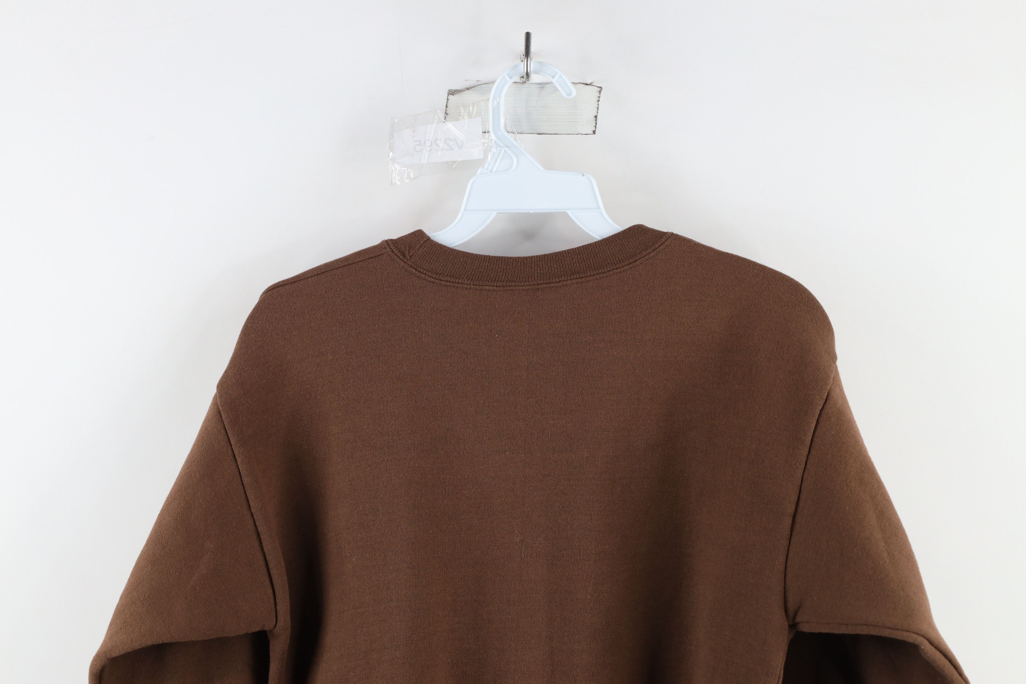 Vintage Vintage 90s Streetwear Faded Blank Crewneck Sweatshirt Brown Size S / US 4 / IT 40 - 7 Thumbnail