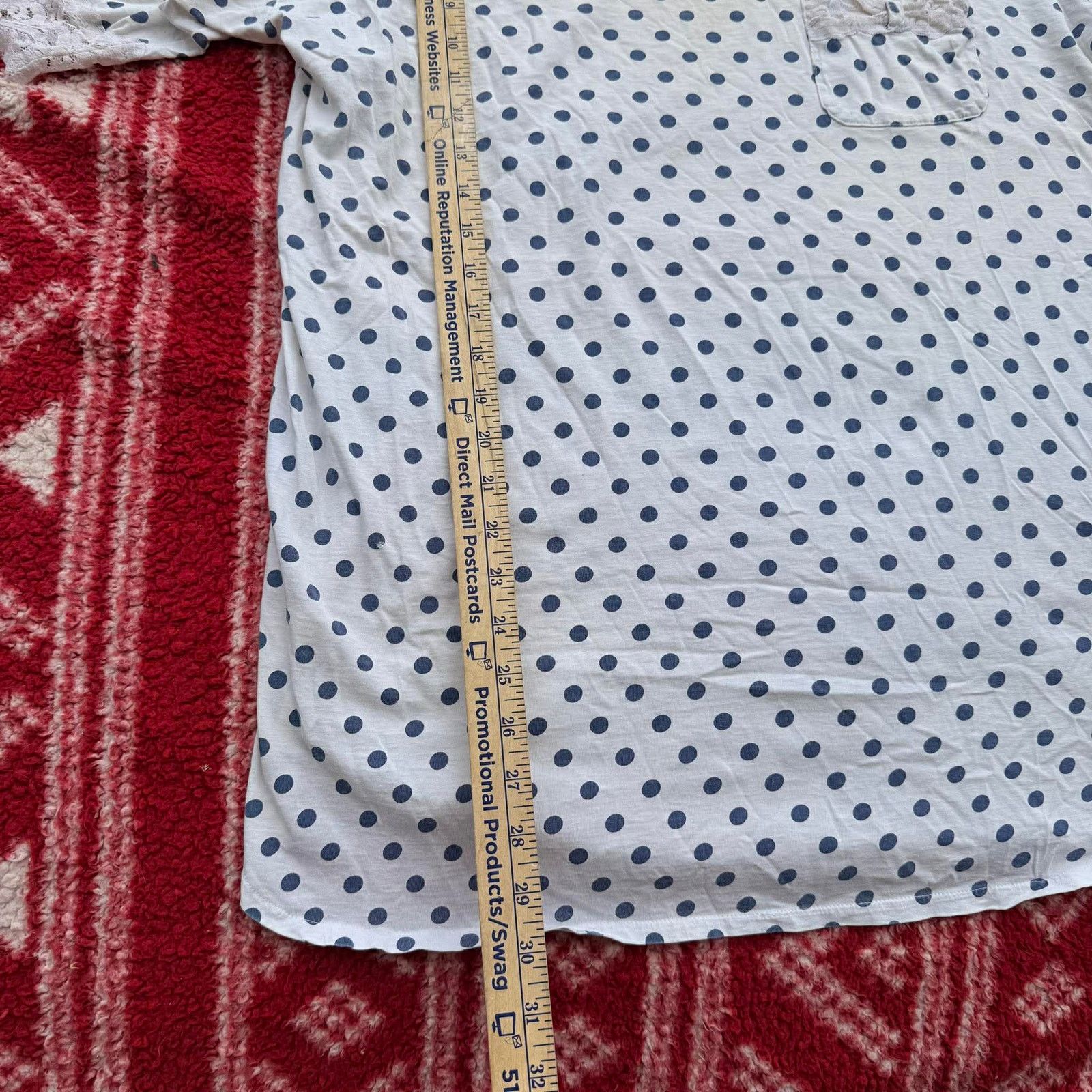 Other VTG B.G. Street Intimate Tunic Top One Size L Blue Polka Dot Size L / US 10 / IT 46 - 5 Thumbnail