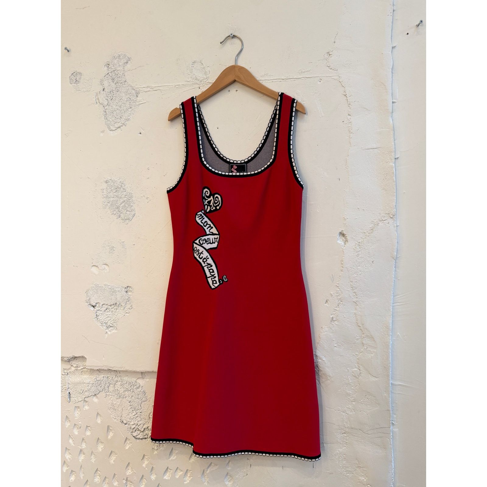 Alaia Alaia Paris "Mon Coeur est à Papa" Knit Mini Dress Size M / US 6-8 / IT 42-44 - 1 Thumbnail