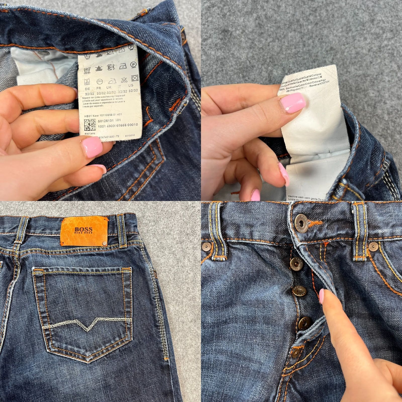 Hugo Boss HUGO BOSS Jeans Relaxed Straight 30 30 Denim 5-Pocket Dark Wash Blue Cotton Mens Regular Size 30 Size US 30 / EU 46 - 8 Thumbnail