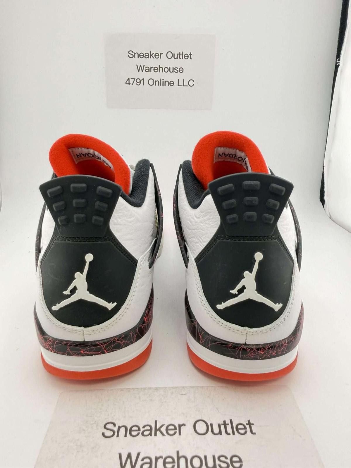 Jordan Brand Air Jordan 4 Retro White Black Red US 9 New Size US 9 / EU 42 - 4 Thumbnail