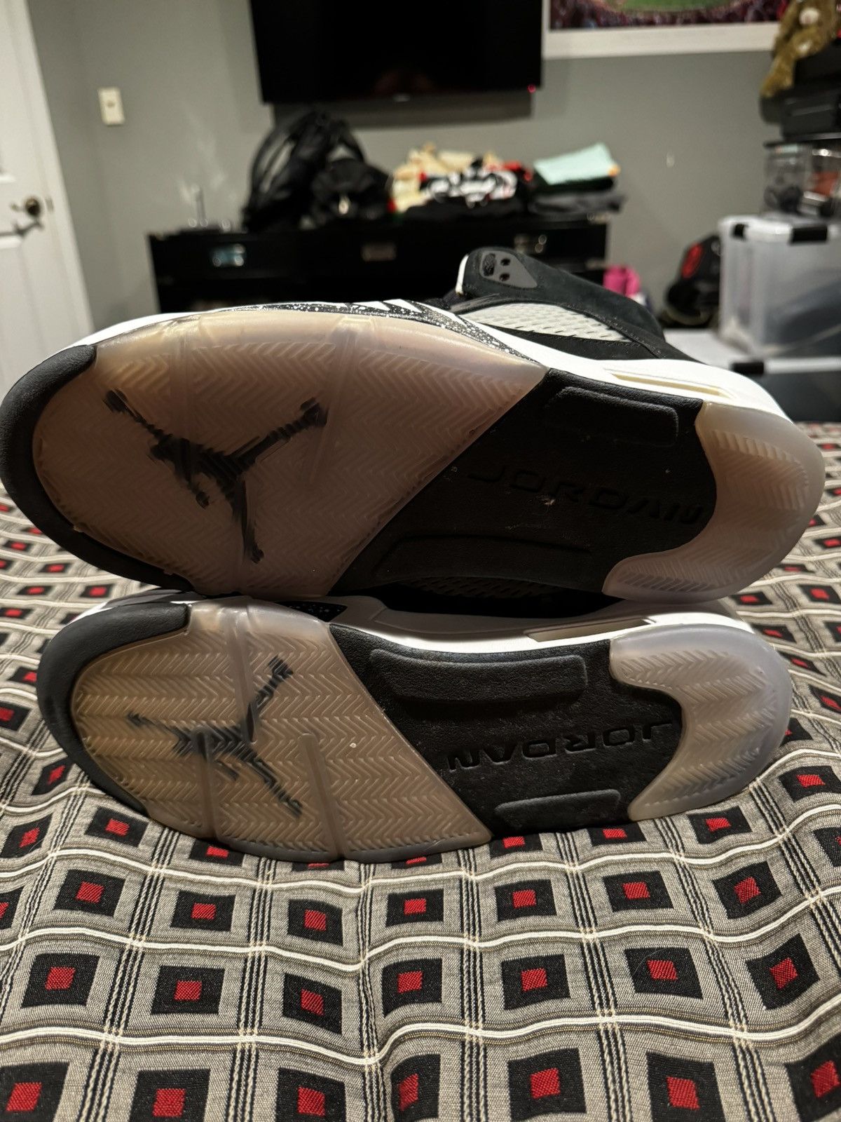 Nike Air Jordan 5s Retro Oreo (2013) Size US 13 / EU 46 - 4 Thumbnail