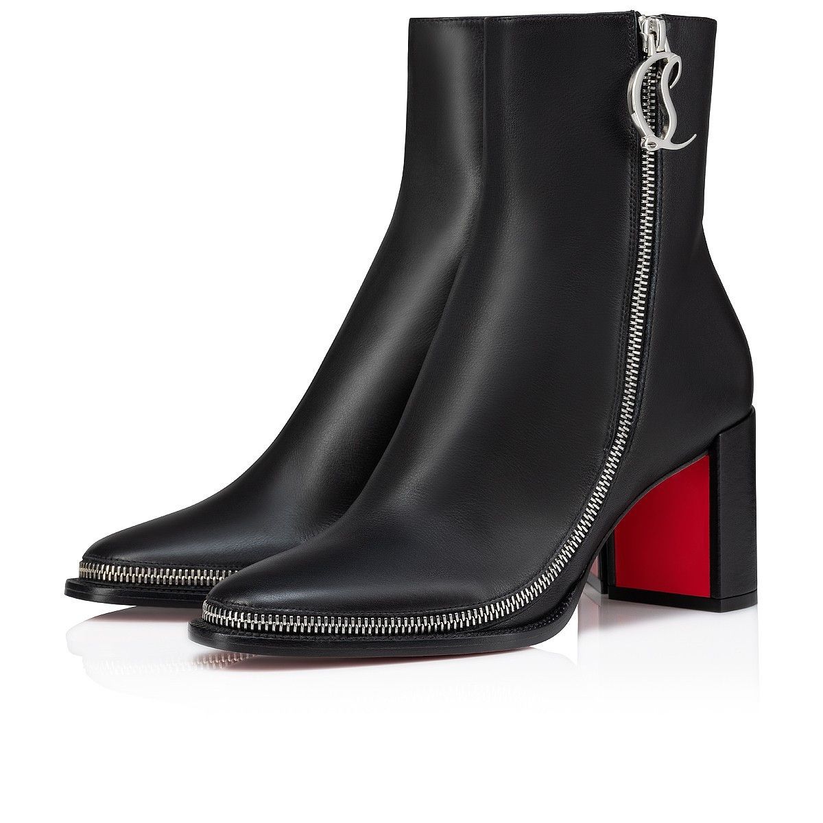 Christian Louboutin CL Zip Booty 55mm Black Size US 10 / IT 40 - 1 Thumbnail