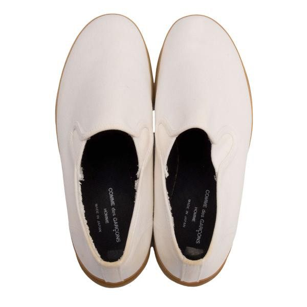 Comme des Garcons Homme COMME des GARCONS HOMME Canvas Slip-On Shoes Off-White 27cm Size US 9 / EU 42 - 8 Thumbnail