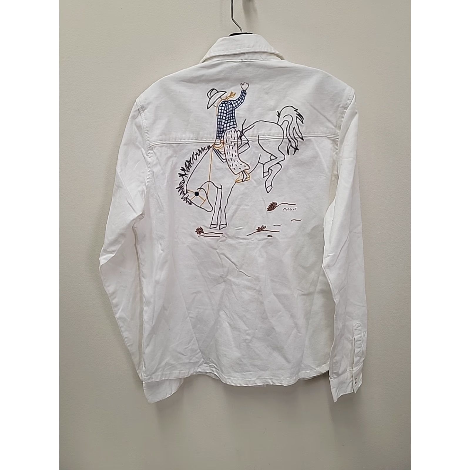 Stetson Stetson Womens Shirt Western Snap Pockets Cotton Size L White Size L / US 10 / IT 46 - 2 Thumbnail