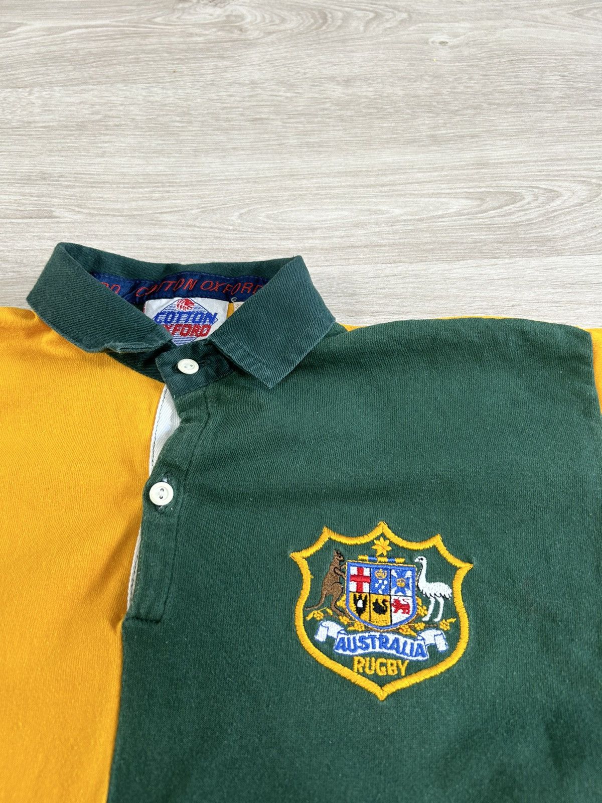 Rugby Ralph Lauren Vintage Australia 1980s Cotton Oxford Rugby Union Shirt Size US S / EU 44-46 / 1 - 2 Thumbnail