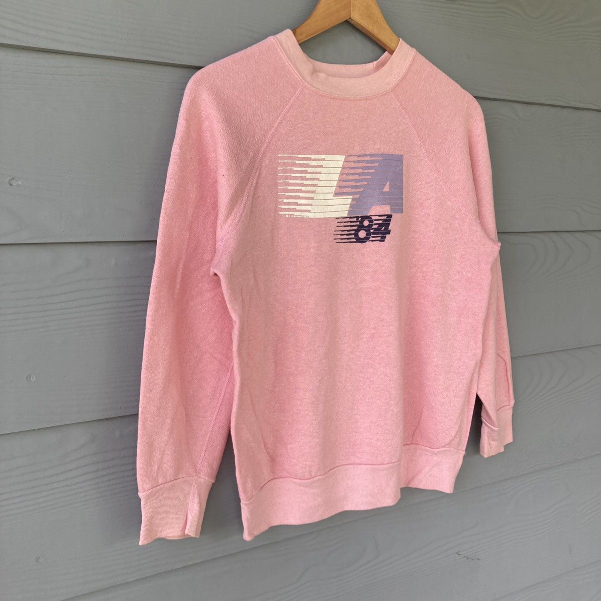 Japanese Brand × Vintage Vintage Los Angelas 84 Pink Sweatshirt Size US M / EU 48-50 / 2 - 2 Thumbnail