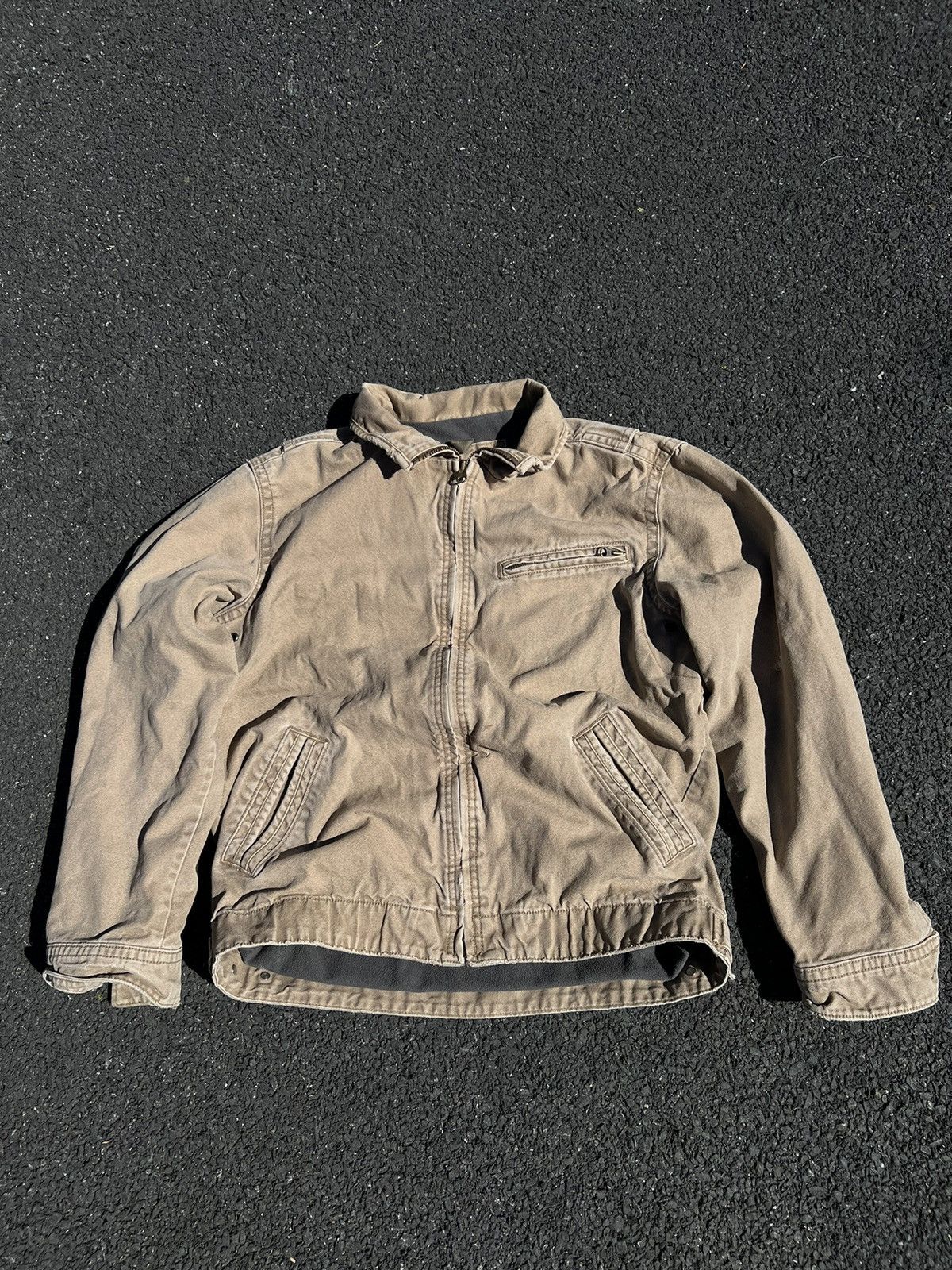 image of Carhartt Detroit Style Old Navy Vintage Jacket in Tan, Men's (Size Small)