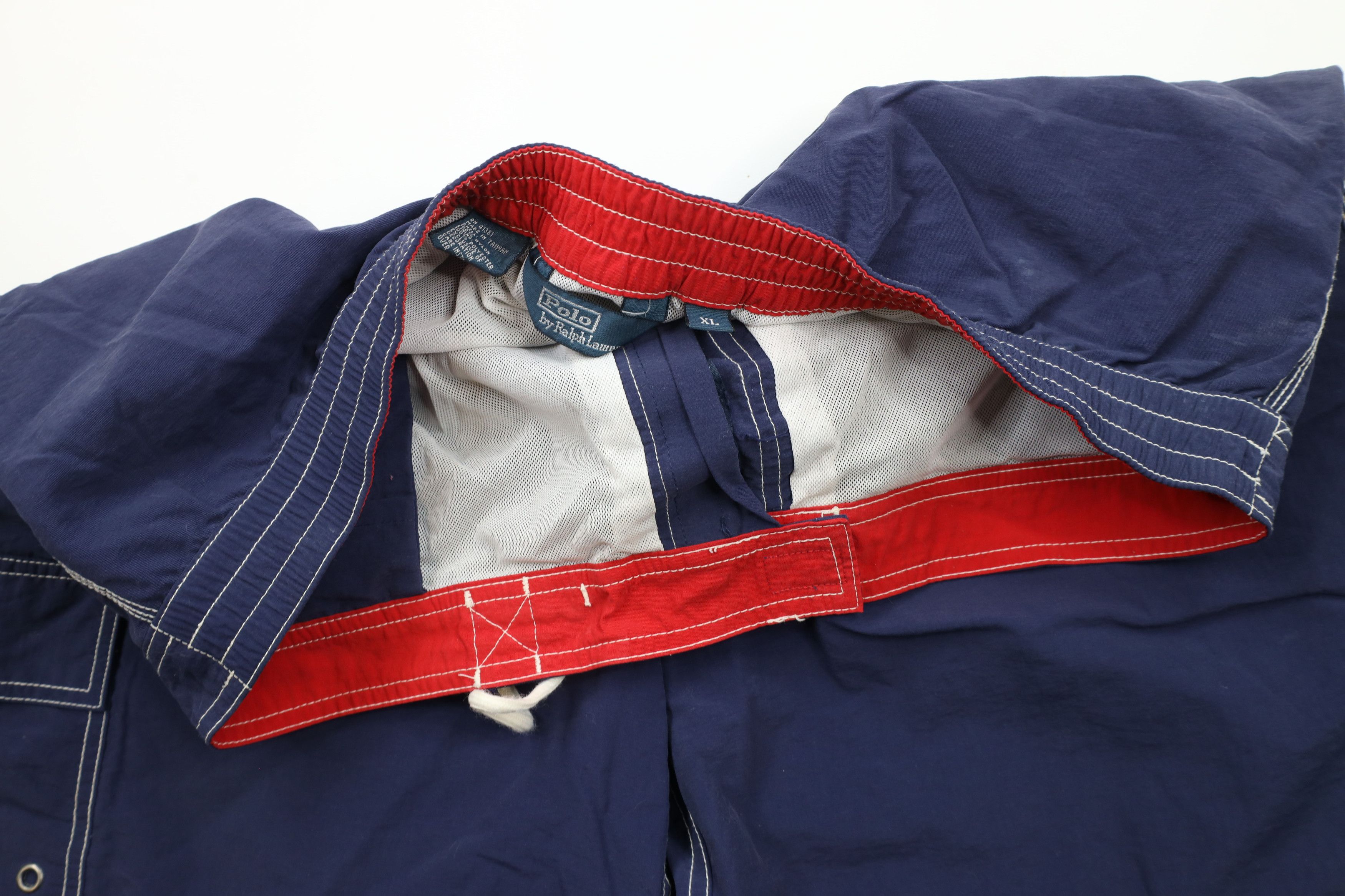 Ralph Lauren × Vintage Vintage 90s Ralph Lauren Spell Out Lined Shorts Swim Trunks Size US 36 / EU 52 - 9 Thumbnail