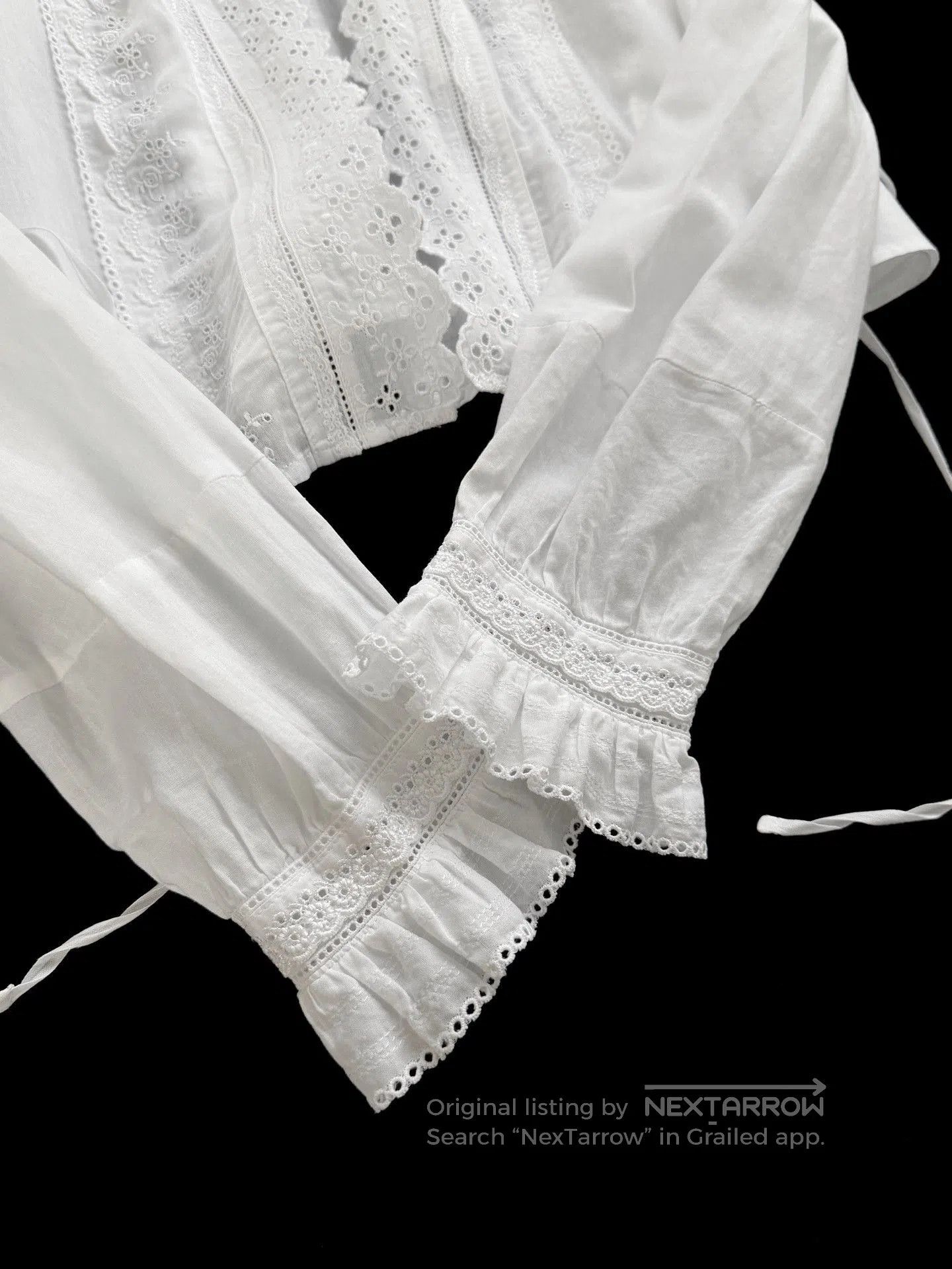 Comme des Garcons Comme des Garçons Lace Tie Top. Size M / US 6-8 / IT 42-44 - 5 Thumbnail