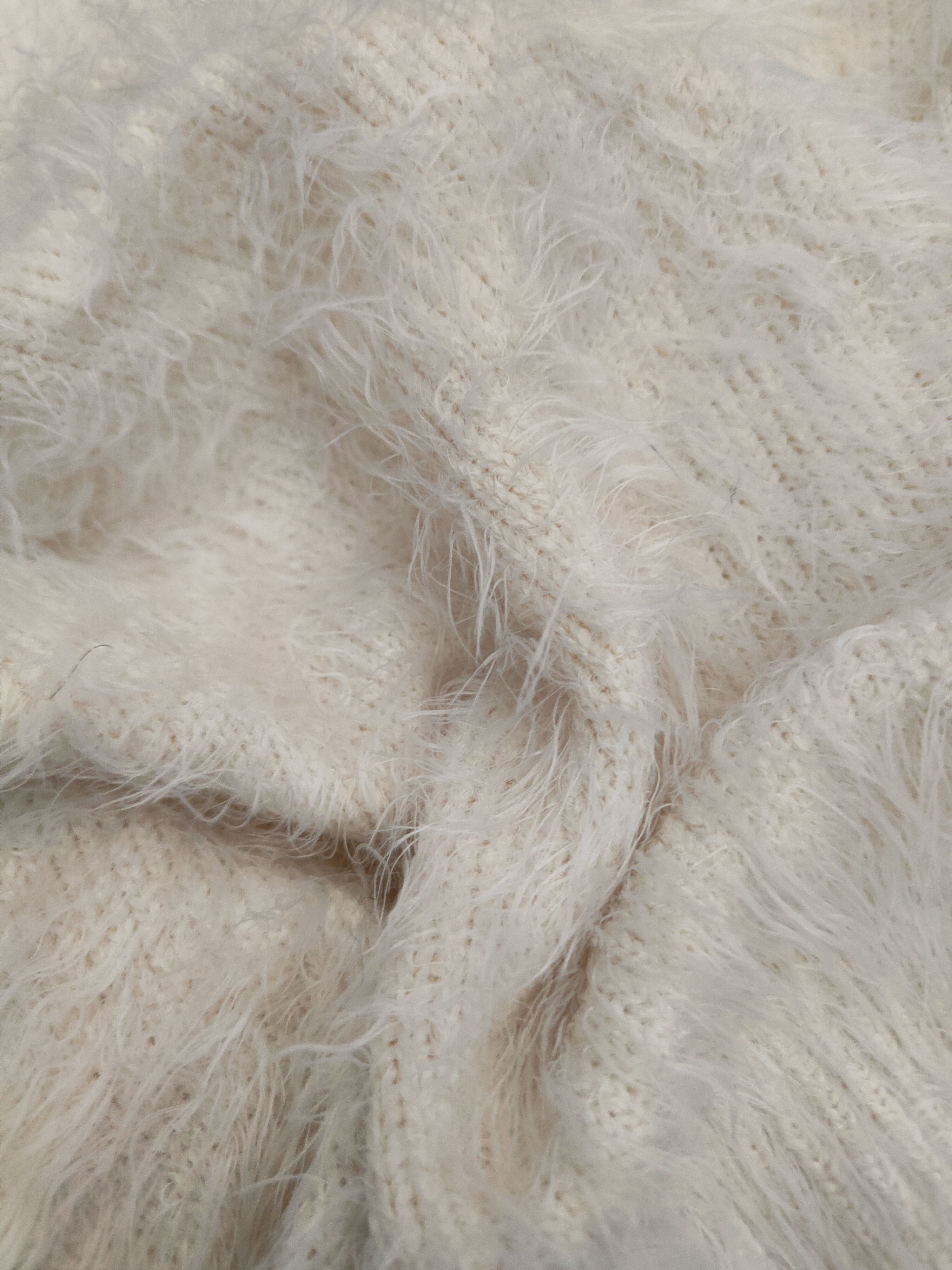 Japanese Brand DL Ingni White Fur Mohair Knitwear Crop Tops 46-440 Size S / US 4 / IT 40 - 10 Thumbnail