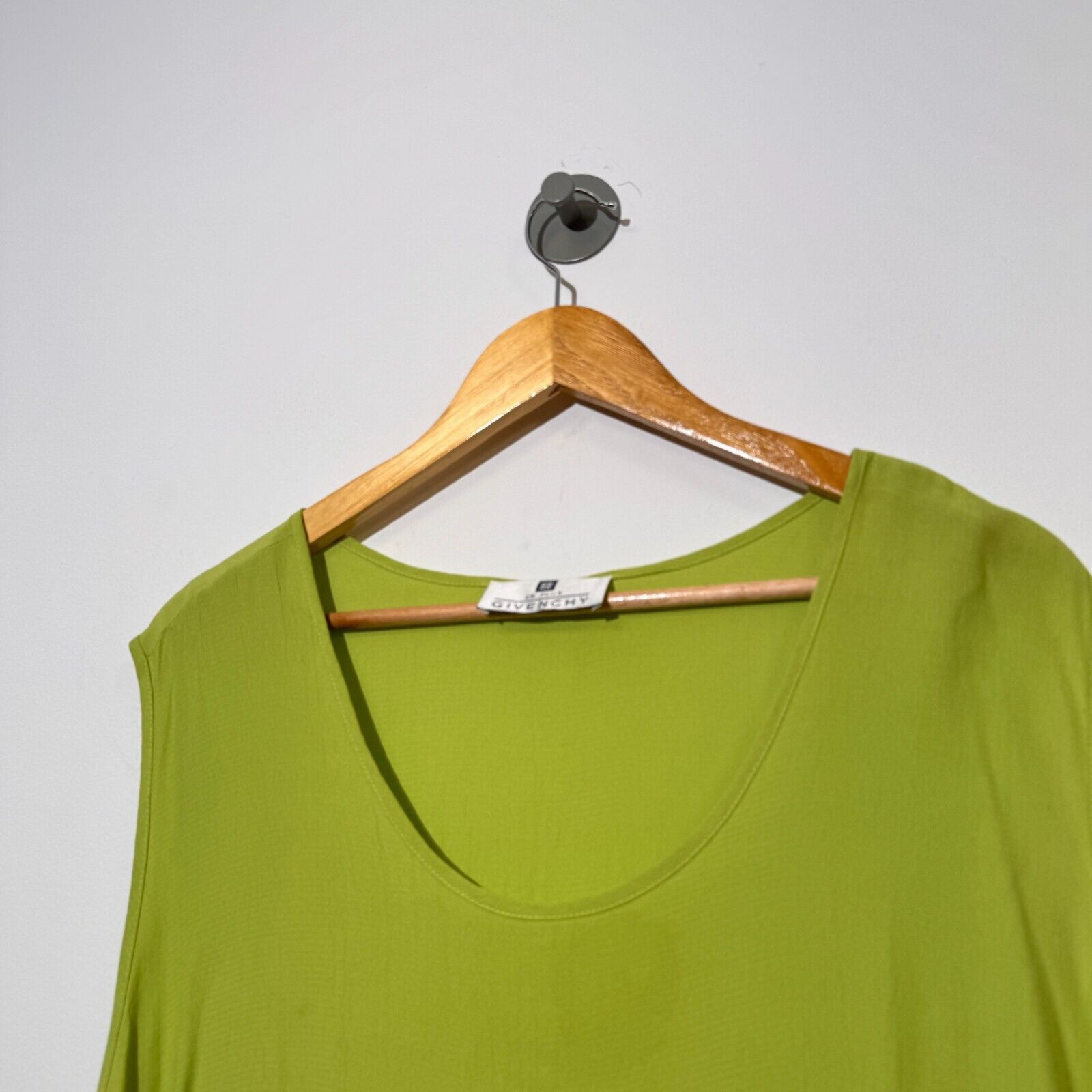 Givenchy × Vintage Vintage Givenchy Unisex Green Viscose Dress Size 18W Size L / US 10 / IT 46 - 5 Thumbnail
