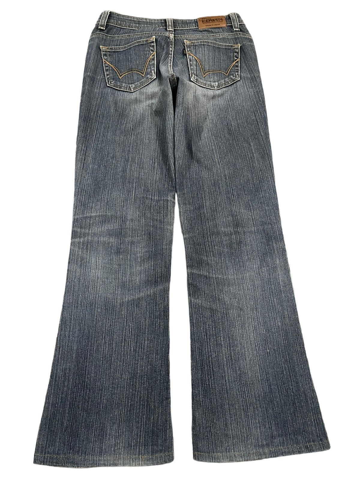 Edwin Vintage Edwin Japan Blue Wash Distress Style Bootcut Jeans Size 28" / US 6 / IT 42 - 2 Thumbnail