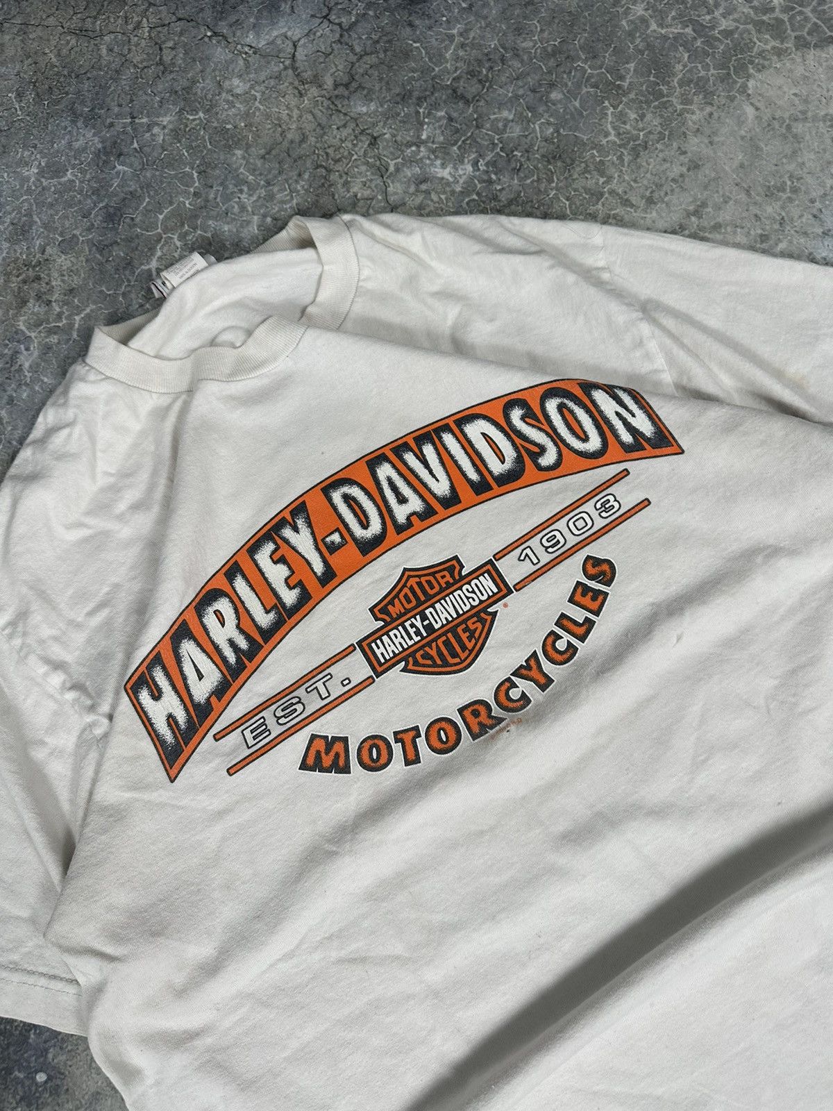 Harley Davidson × Vintage Vintage Thrashed Harley Davidson Tee Size US L / EU 52-54 / 3 - 4 Thumbnail