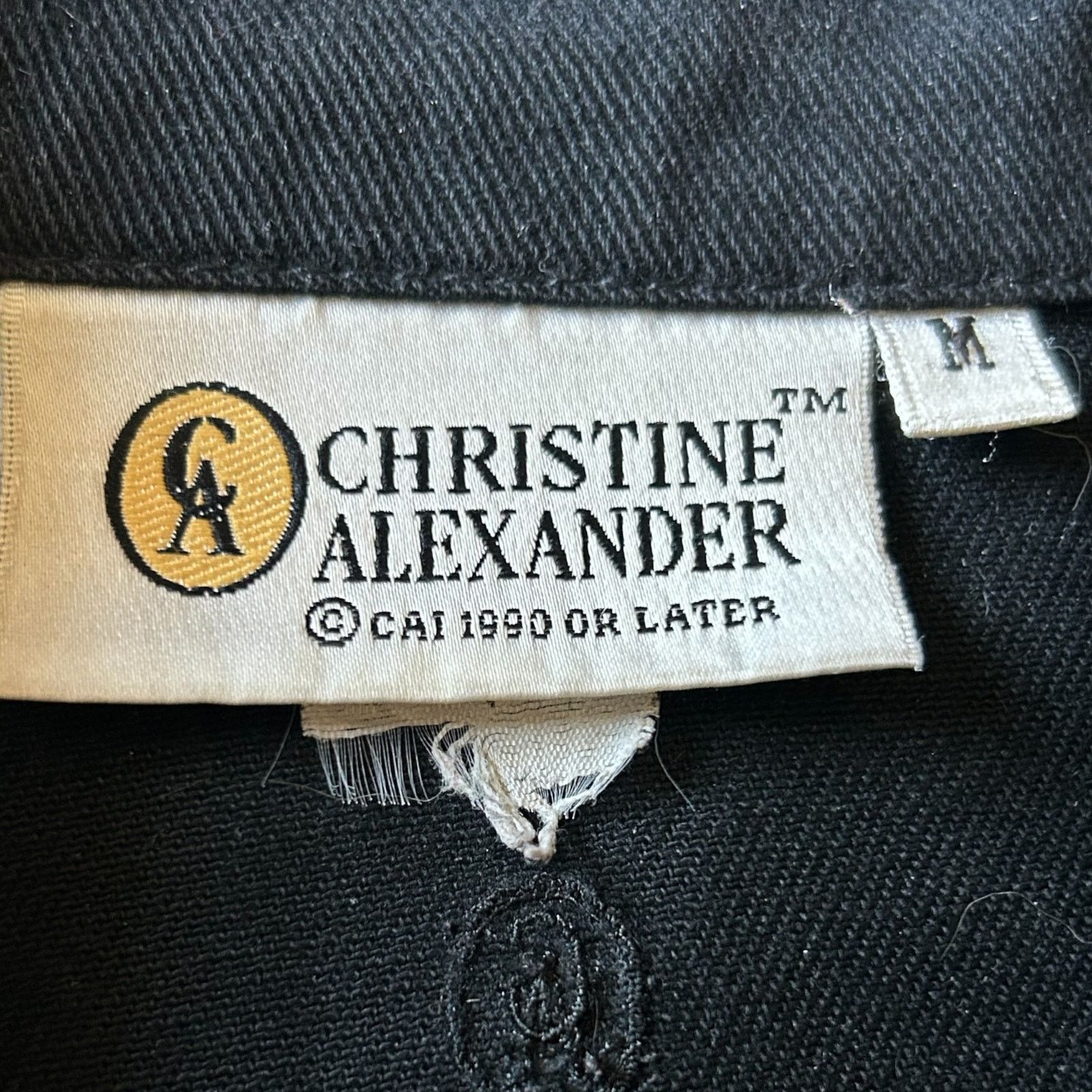 Other Women’s Vintange Black Denim Christine Alexander Jacket Size M / US 6-8 / IT 42-44 - 7 Thumbnail