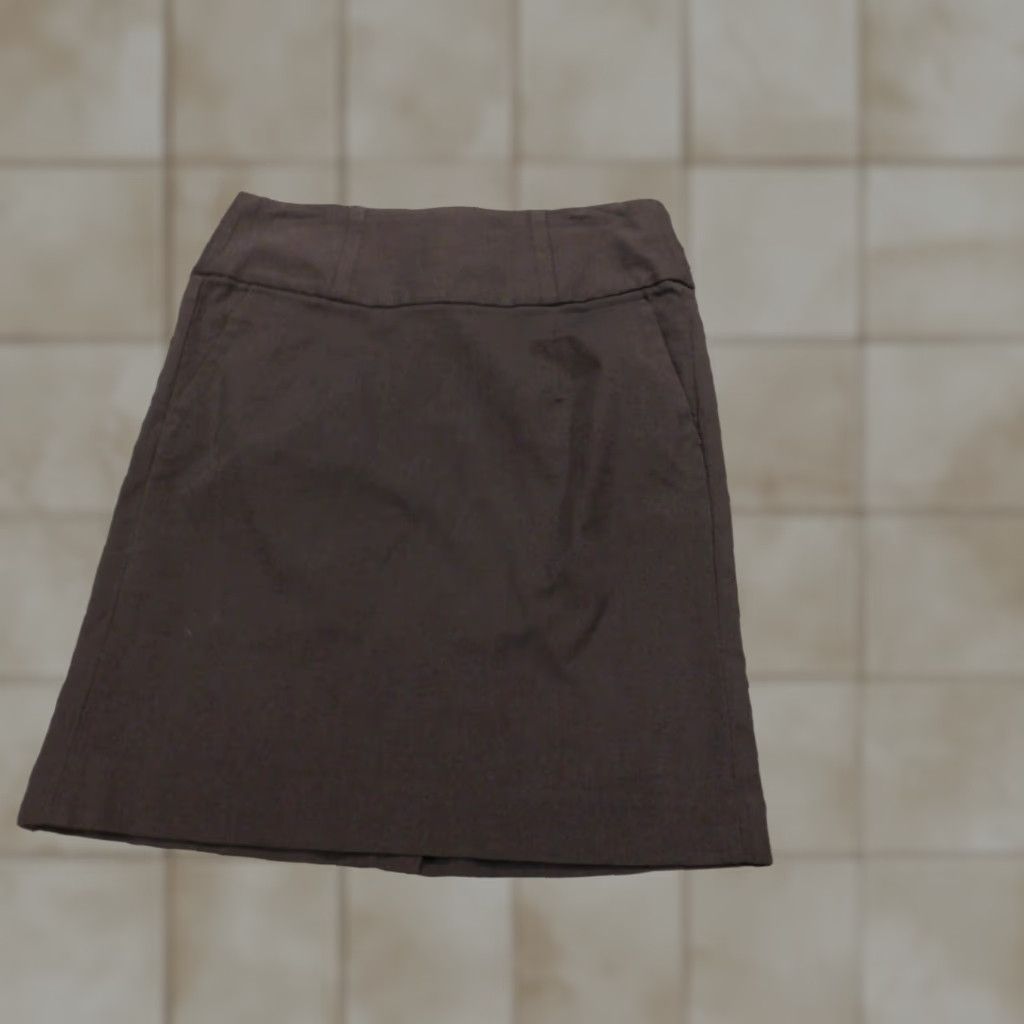 Banana Republic Banana Republic Skirt A-Line Zip Women 4 Gray Knee Length Cotton Knit Zipper Lined Casual Vintage No Size 27" / US 4 / IT 40 - 1 Thumbnail