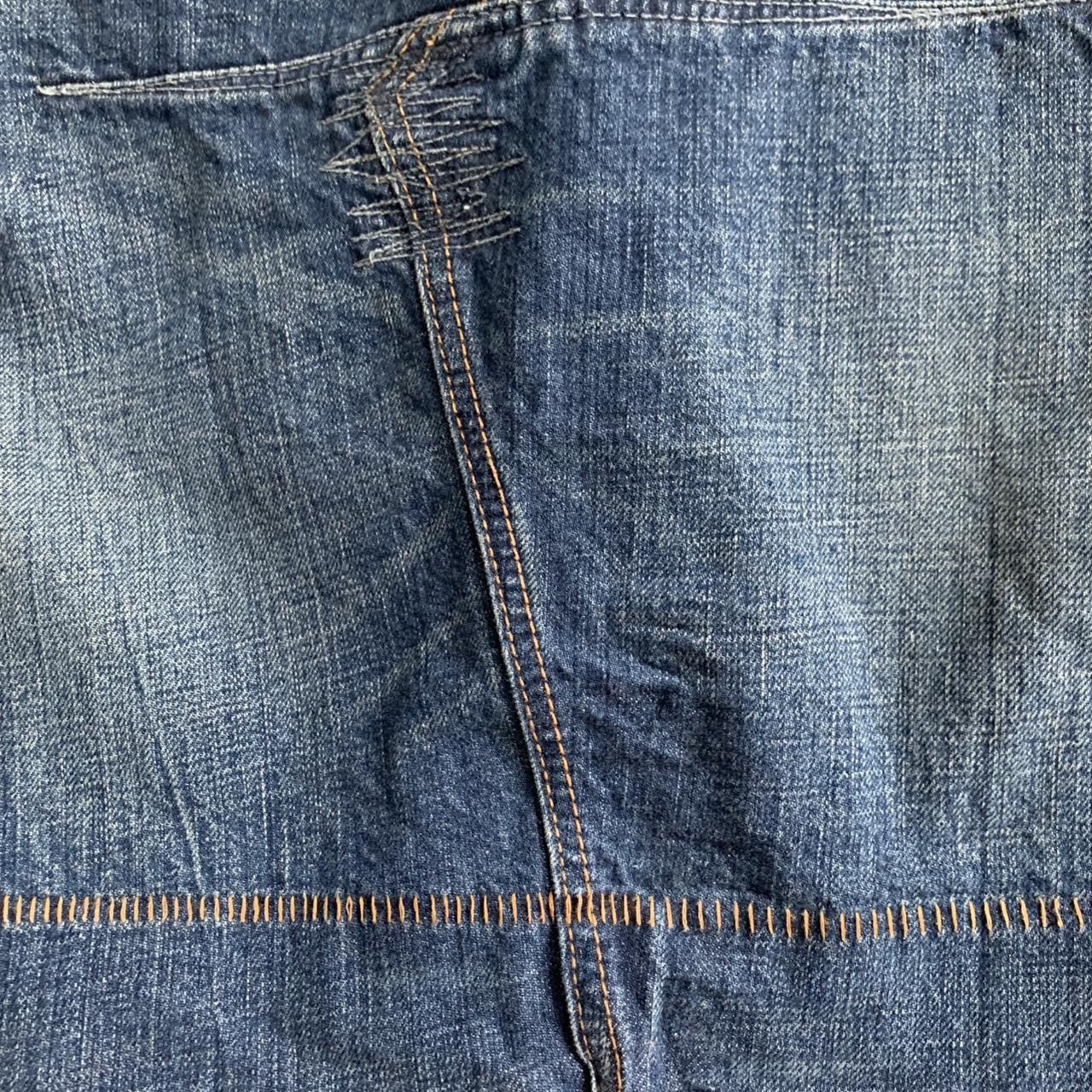 Levi's 2005 “Reworked” line With Studs Detail Denim Skirt Size 28" / US 6 / IT 42 - 5 Thumbnail