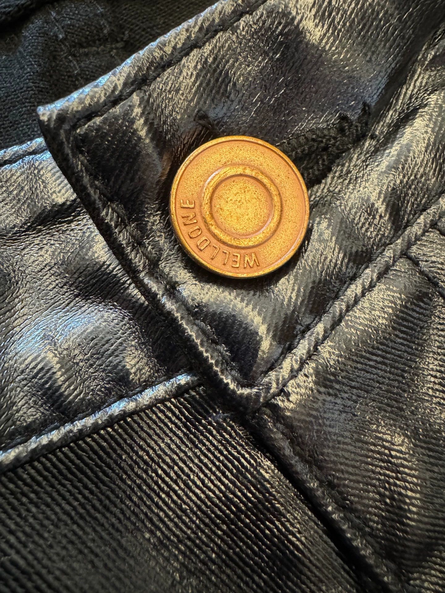 WE11DONE we11done short front gloss black back black denim cut 3-4cm Size US 32 / EU 48 - 2 Thumbnail