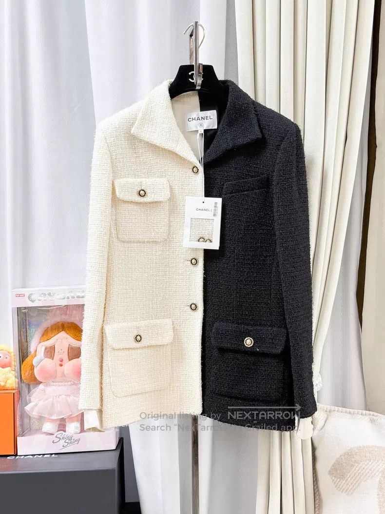Chanel Chanel Tweed woven long-sleeved jacket Size S / US 4 / IT 40 - 1 Thumbnail