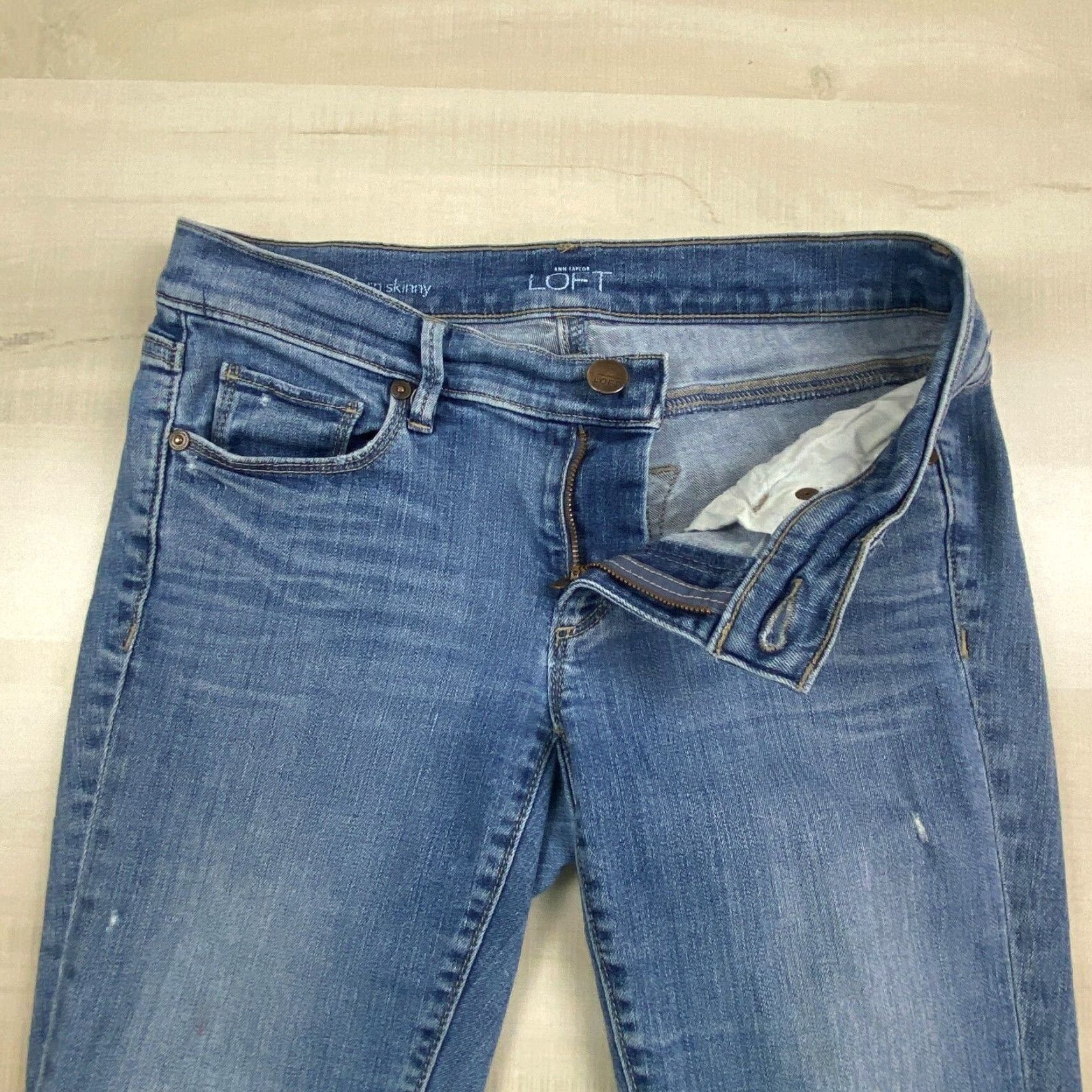 Loft Ann Taylor LOFT Womens Jeans 26 Modern Skinny Low Rise Medium Wash Denim Size 26" / US 2 / IT 38 - 2 Thumbnail