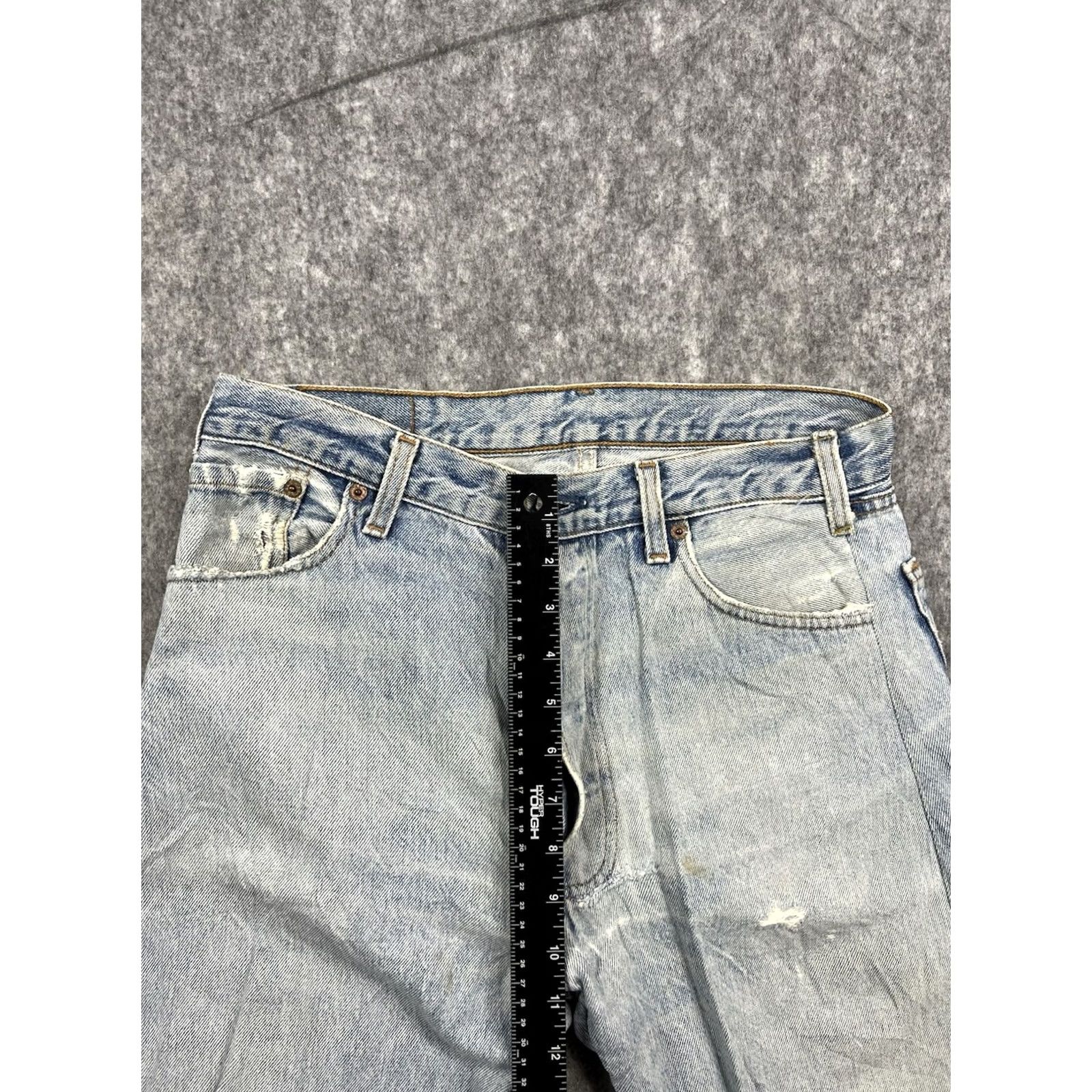 Levi's Levi's 752 Jeans Mens Regular Fit Straight Leg Light Wash 33x34 Denim Cotton Elastane Blue Casual Classic City Designer Jeans Mens Regular 34 Inseam Size US 33 - 6 Thumbnail