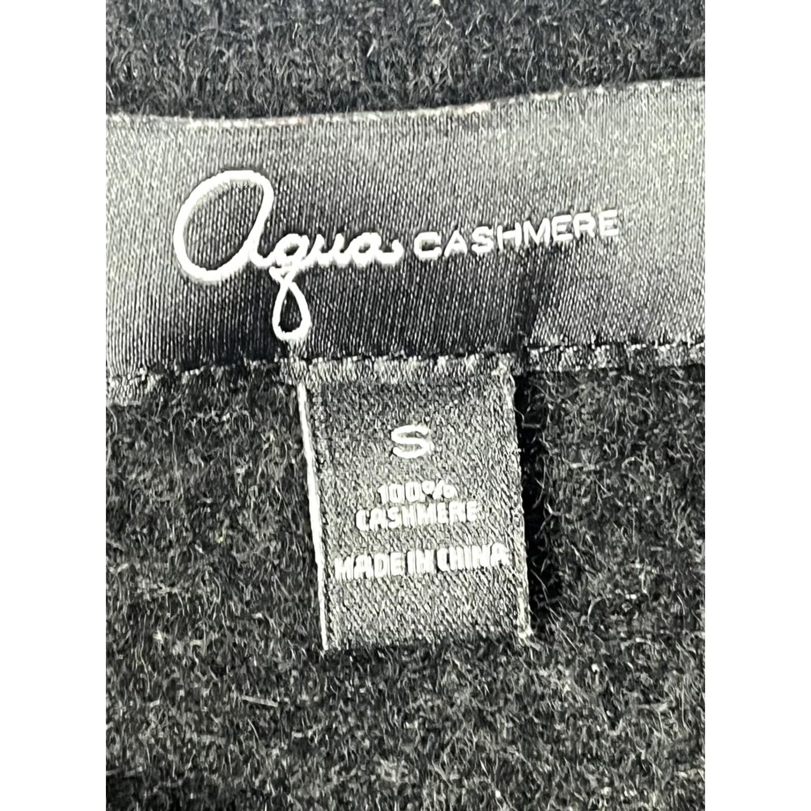 AQUA Aqua Cashmere Womens Sweater Long Sleeve Crew Neck Knit Black Size S Pullover Regular 100% Cashmere Size S / US 4 / IT 40 - 6 Thumbnail