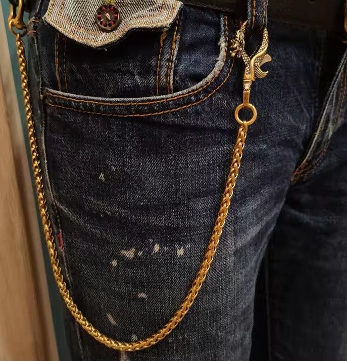 Vintage Brass Belt Wallet Chain Size ONE SIZE - 1 Thumbnail