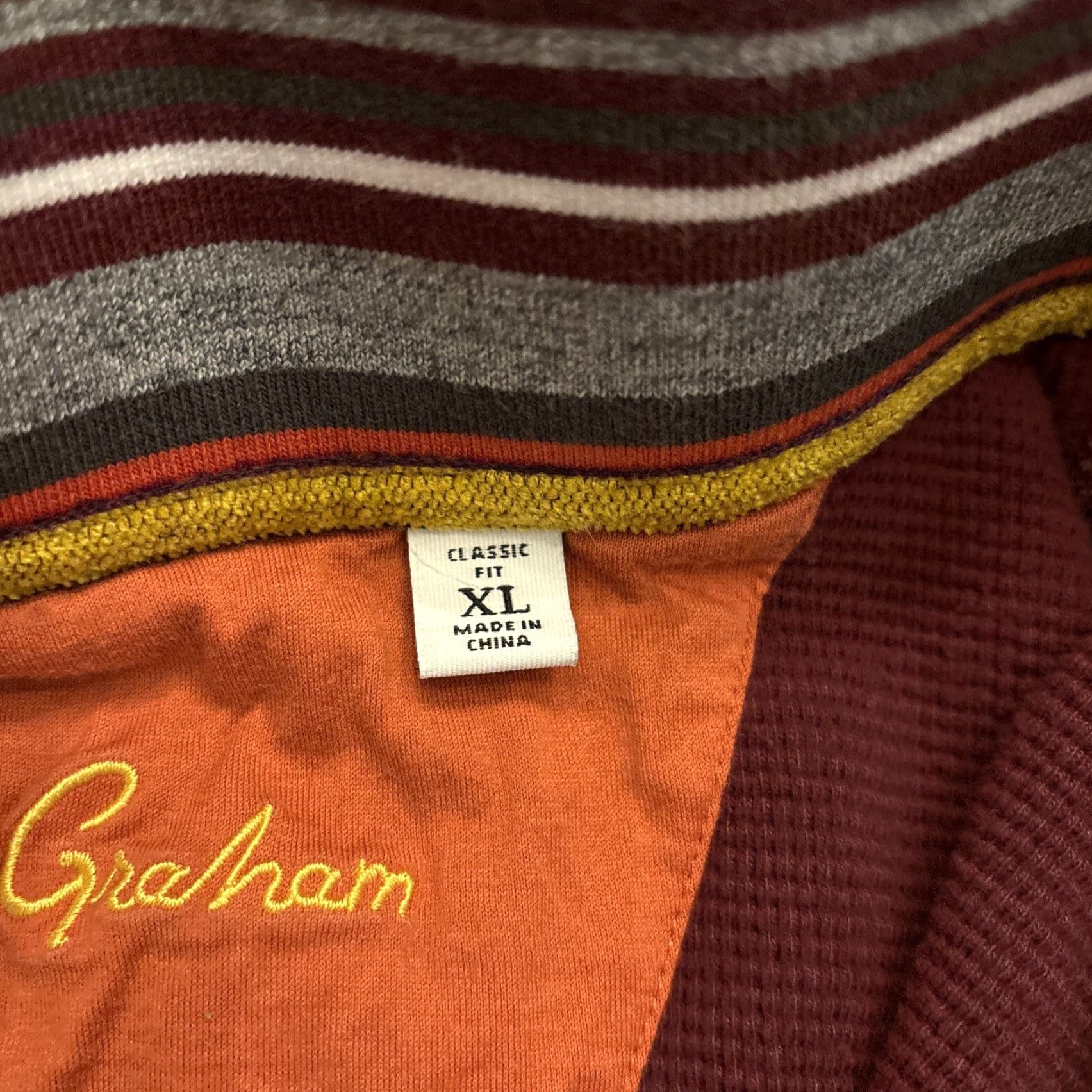 Robert Graham VINTAGE Robert Graham 1/4 Zip Pullover Sweater Men XL Red Quarter Zip Pullover Mens XL Red Size US XL / EU 56 / 4 - 6 Thumbnail