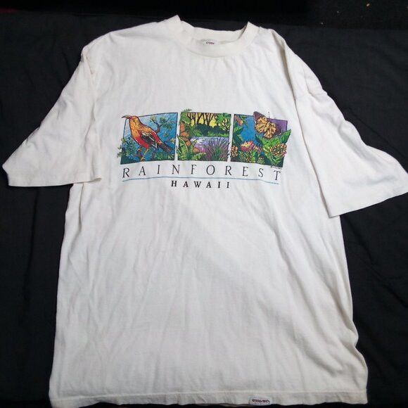 Vintage Vintage Crazy Shirts Rain Forest Hawaii T-Shirt Size US XL / EU 56 / 4 - 2 Thumbnail