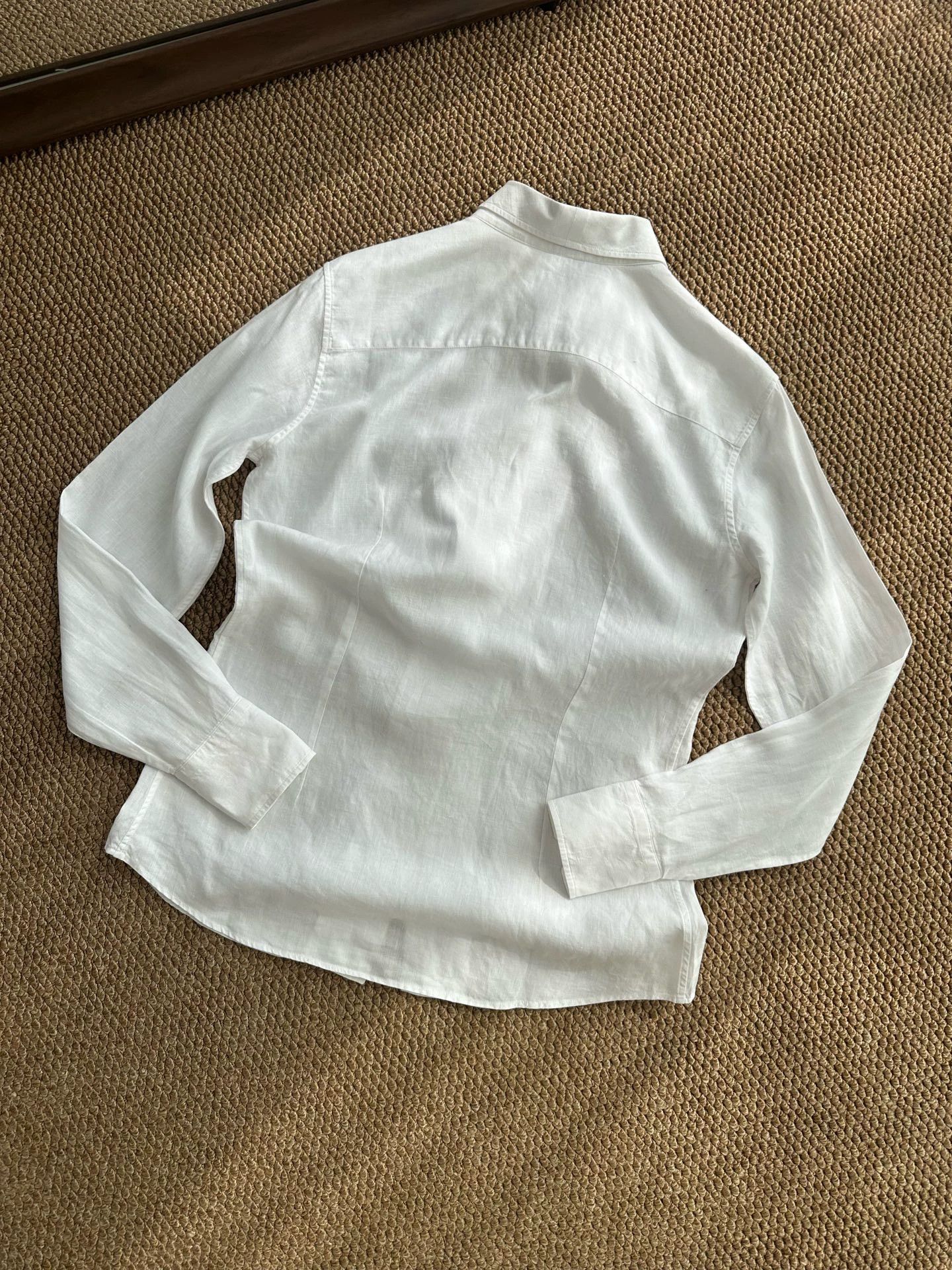 Loro Piana Loro Piana linen solid mop button white shirt 42 Size M / US 6-8 / IT 42-44 - 4 Thumbnail