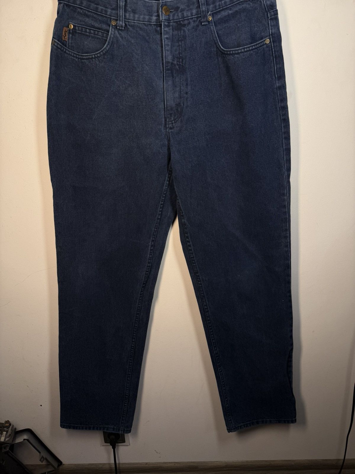 Yves Saint Laurent 90s 34x34 Vintage YSL Jeans Denim Pants Metal Logo Selvedge Size US 34 / EU 50 - 14 Thumbnail