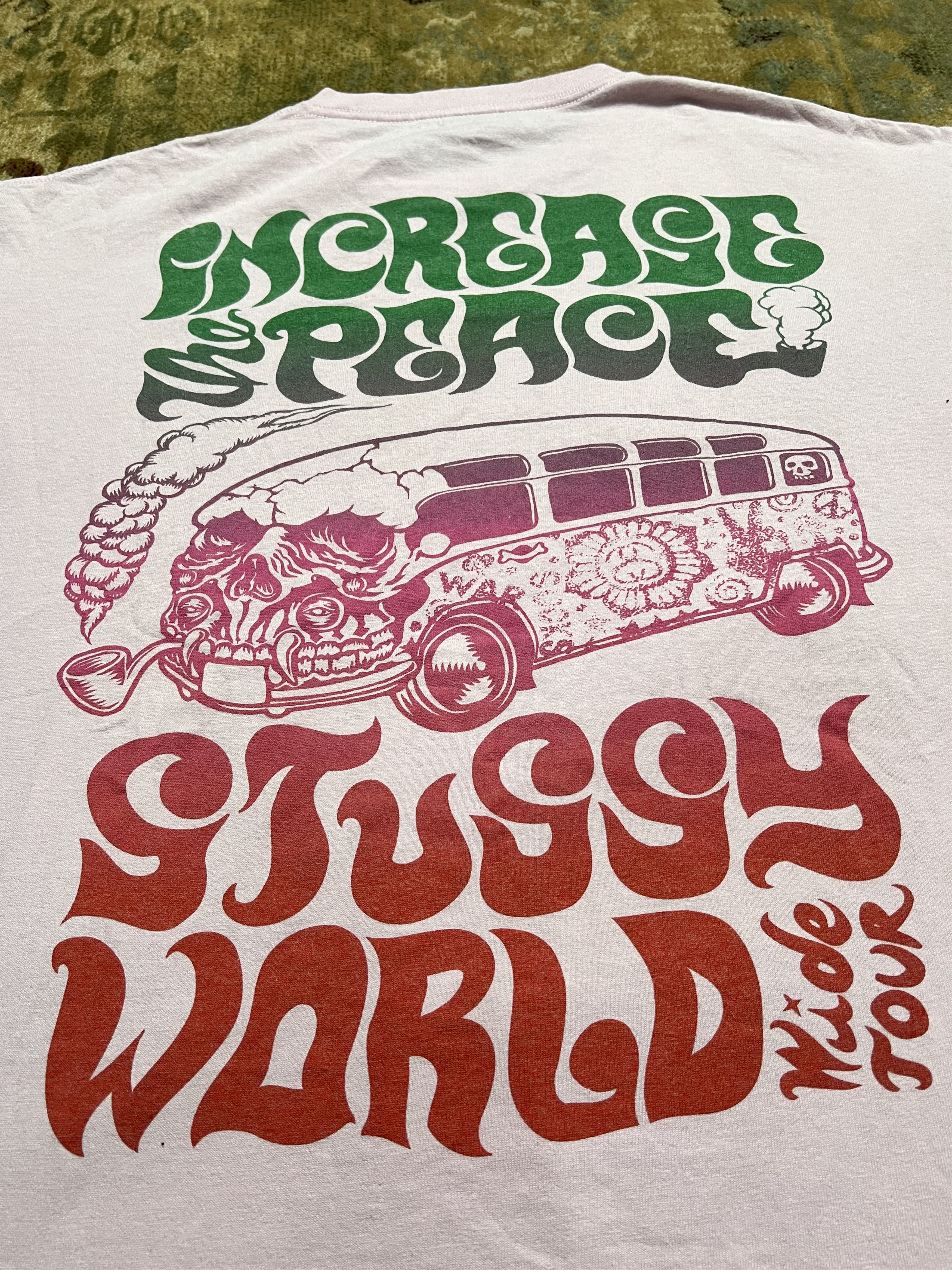Stussy × Vintage 00s Stussy World Tour Tshirt Tee y2k style Size US L / EU 52-54 / 3 - 3 Thumbnail