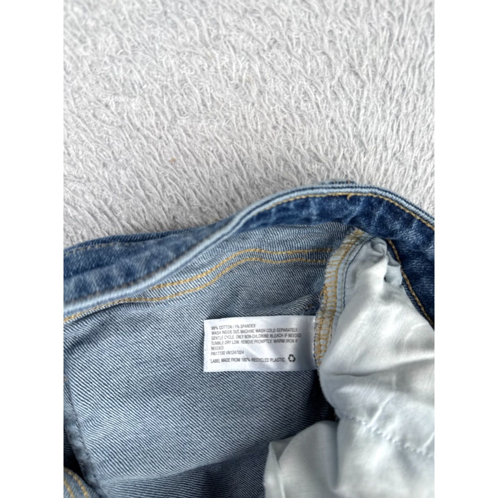 Vintage Wild Fable Jeans Women Size 2 Blue Denim High Rise Straight 26x26 5-Pocket Distressed 90s Retro Womens Size 26" / US 2 / IT 38 - 7 Thumbnail