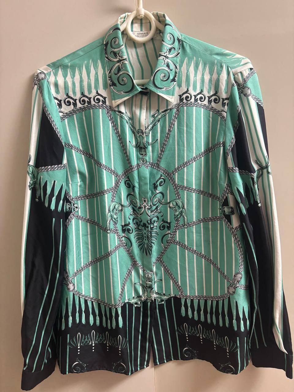 Versace Gianni Versace Collection 100% Silk Baroque Shirt Portugal Size M / US 6-8 / IT 42-44 - 1 Thumbnail