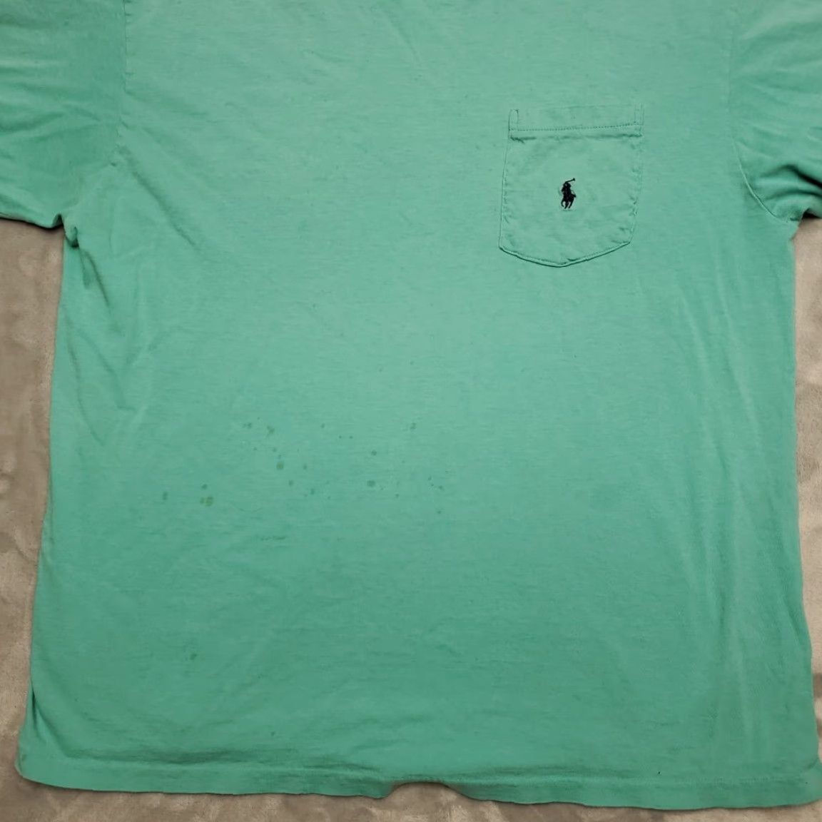 Ralph Lauren VINTAGE Polo Ralph Lauren Shirt Mens M Green 100% Cotton Made in USA Tee Size US M / EU 48-50 / 2 - 2 Thumbnail