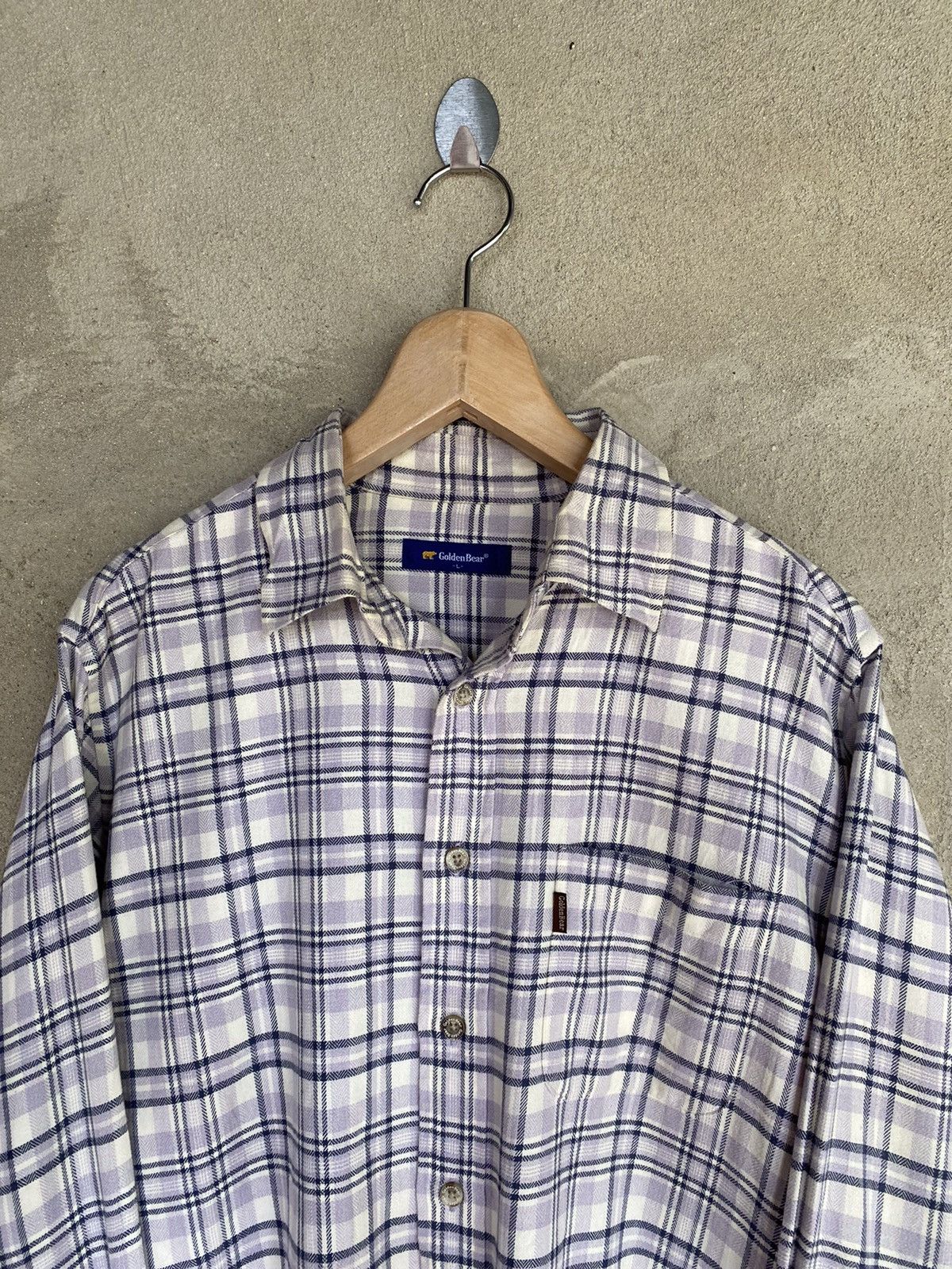 Flannel Vintage Golden Bear Plaid Tartan Flannel Shirt Size US M / EU 48-50 / 2 - 3 Thumbnail
