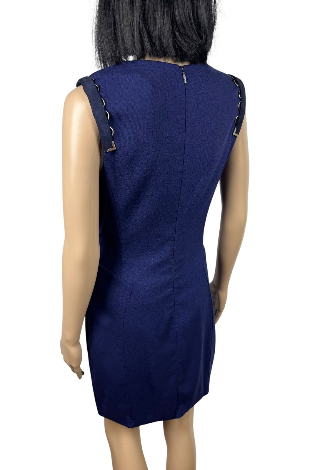 Versace Versace Wool Sheath Mini Dress Leather Decor size 44 Size M / US 6-8 / IT 42-44 - 9 Thumbnail