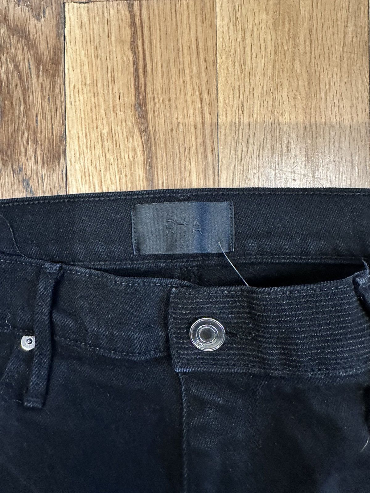 Rta Rta Padded Black Denim Jeans Size 31 Size US 31 - 3 Thumbnail