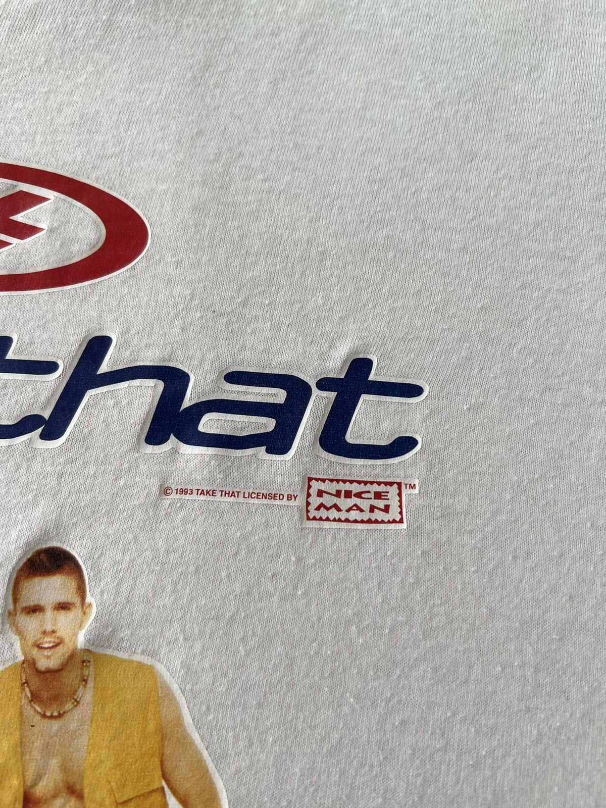 Band Tees Vintage 1993 Take That Pop Band White T-shirt Size US L / EU 52-54 / 3 - 6 Thumbnail