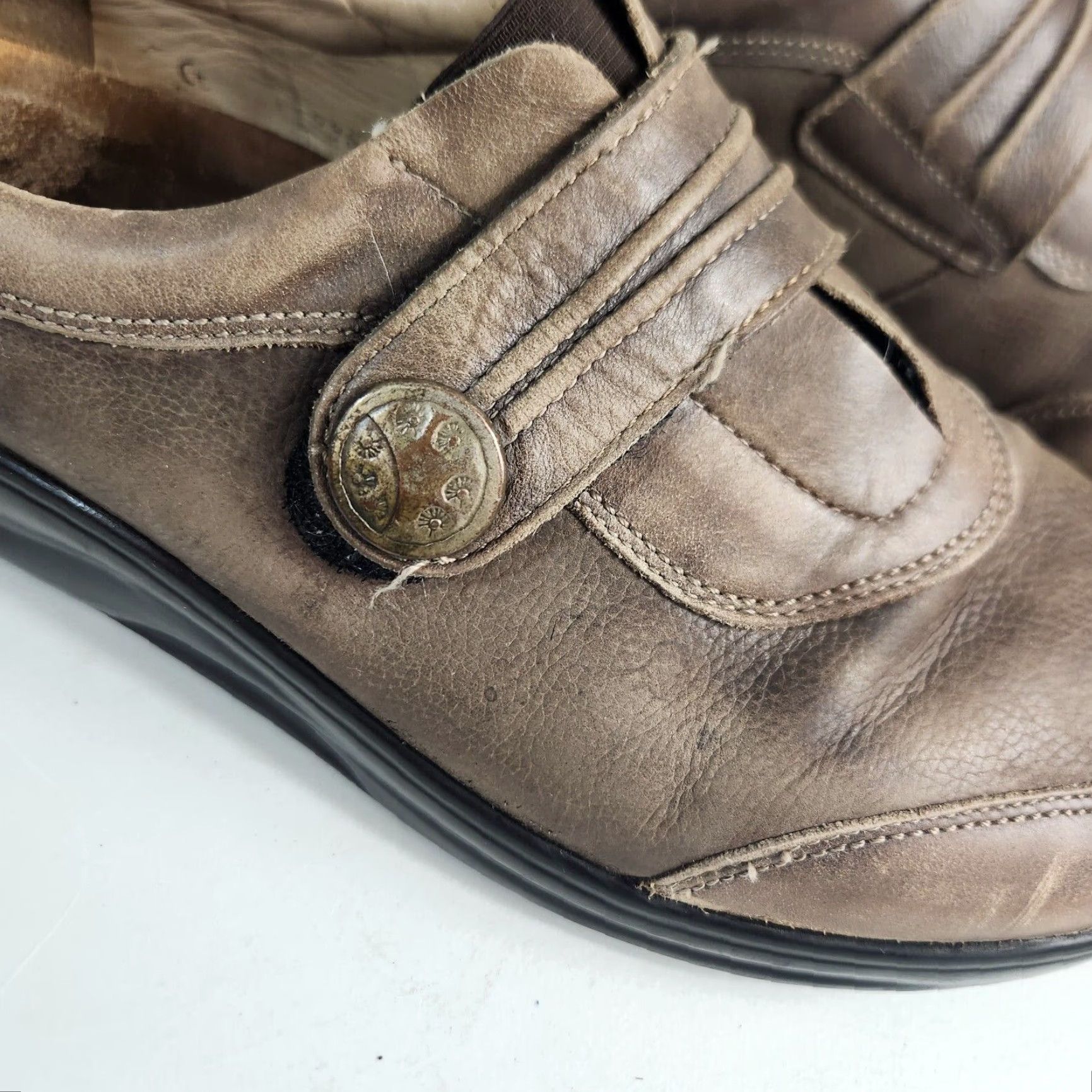 Vintage Finn Comfort Mens Tan Hook & Loop Closure Comfort Shoes-Size 9 Size US 9 / EU 42 - 5 Thumbnail