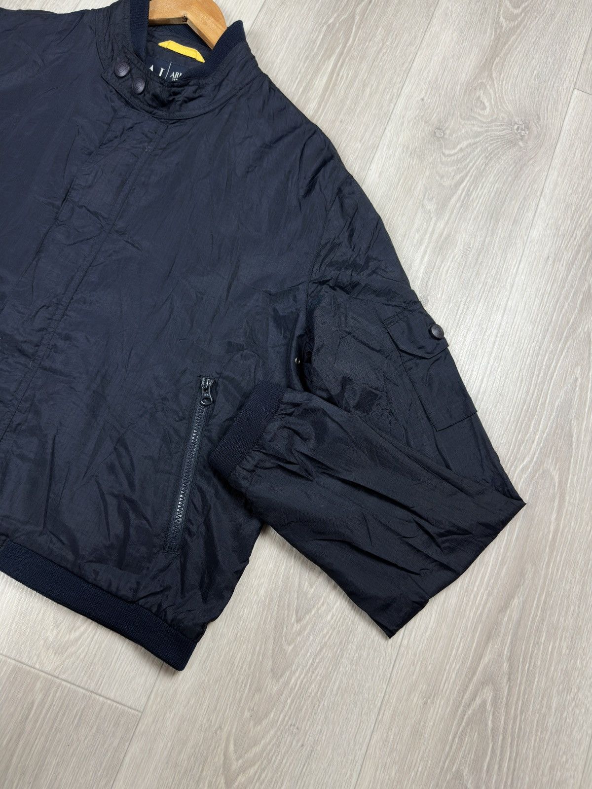 Armani Vintage Armani Jeans Nylon Windbreaker Jacket Size US L / EU 52-54 / 3 - 8 Thumbnail