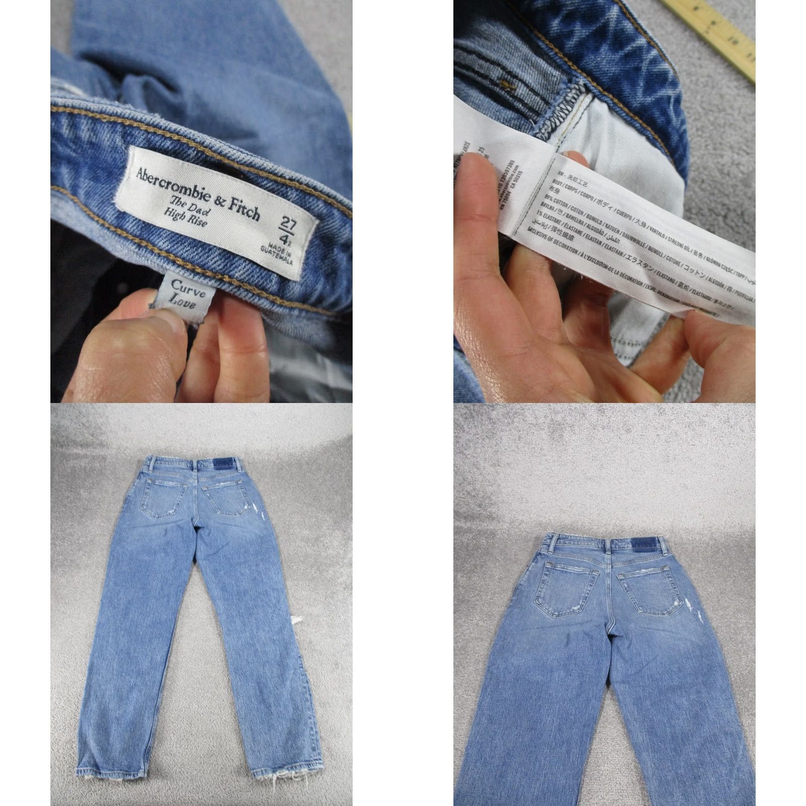 Abercrombie & Fitch Abercrombie & Fitch Jeans Womens 27 Blue The Dad High Rise Curvy Light Wash Denim Size 27" / US 4 / IT 40 - 8 Thumbnail