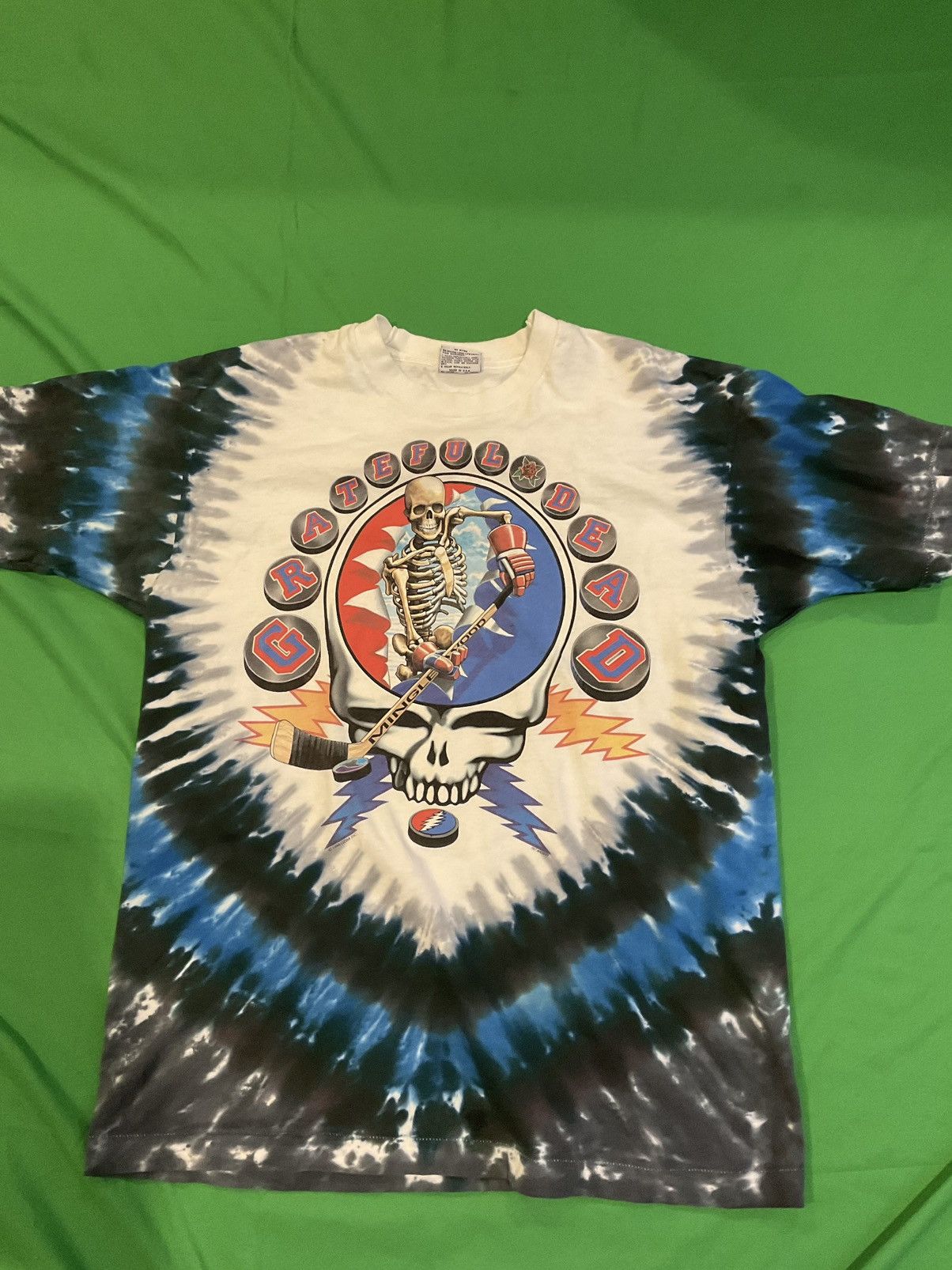 Liquid Blue × Vintage Vintage 1994 Grateful Dead Hockey skeleton tie-dye tee Size US XL / EU 56 / 4 - 1 Thumbnail