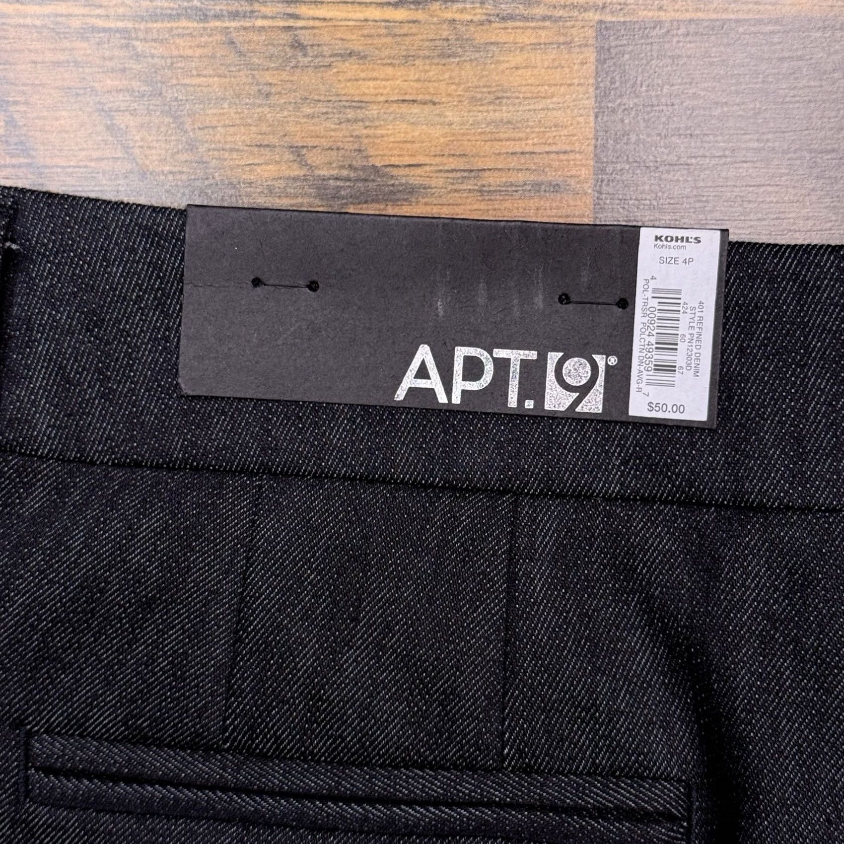 Apt. 9 Apt. 9 Modern Fit Trouser Pants Womens 4P Gray Denim Workwear Dress Pants Flat Front Seeded Logo Stretch Mid Rise 29in Inseam 29in Petite Violet? Size 27" / US 4 / IT 40 - 7 Thumbnail