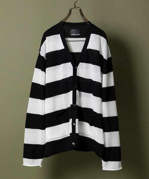トップス N(n) number nine striped cardigan Number (N)ine Number nine distressed striped cardigan | Grailed