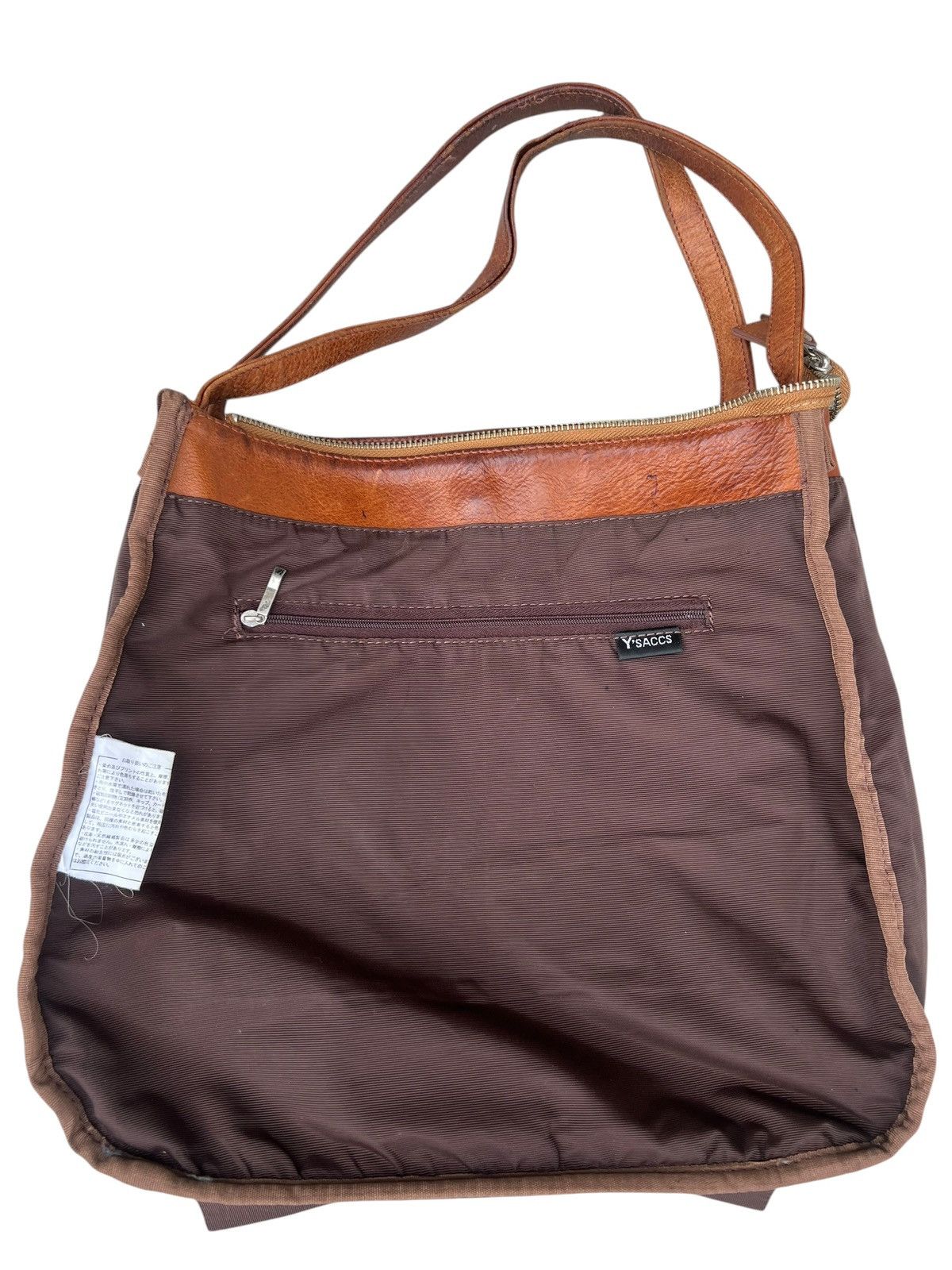 Leather 2000s Yohji Yamamoto Y’saccs Faded Patina Leather Bag Size ONE SIZE - 24 Thumbnail
