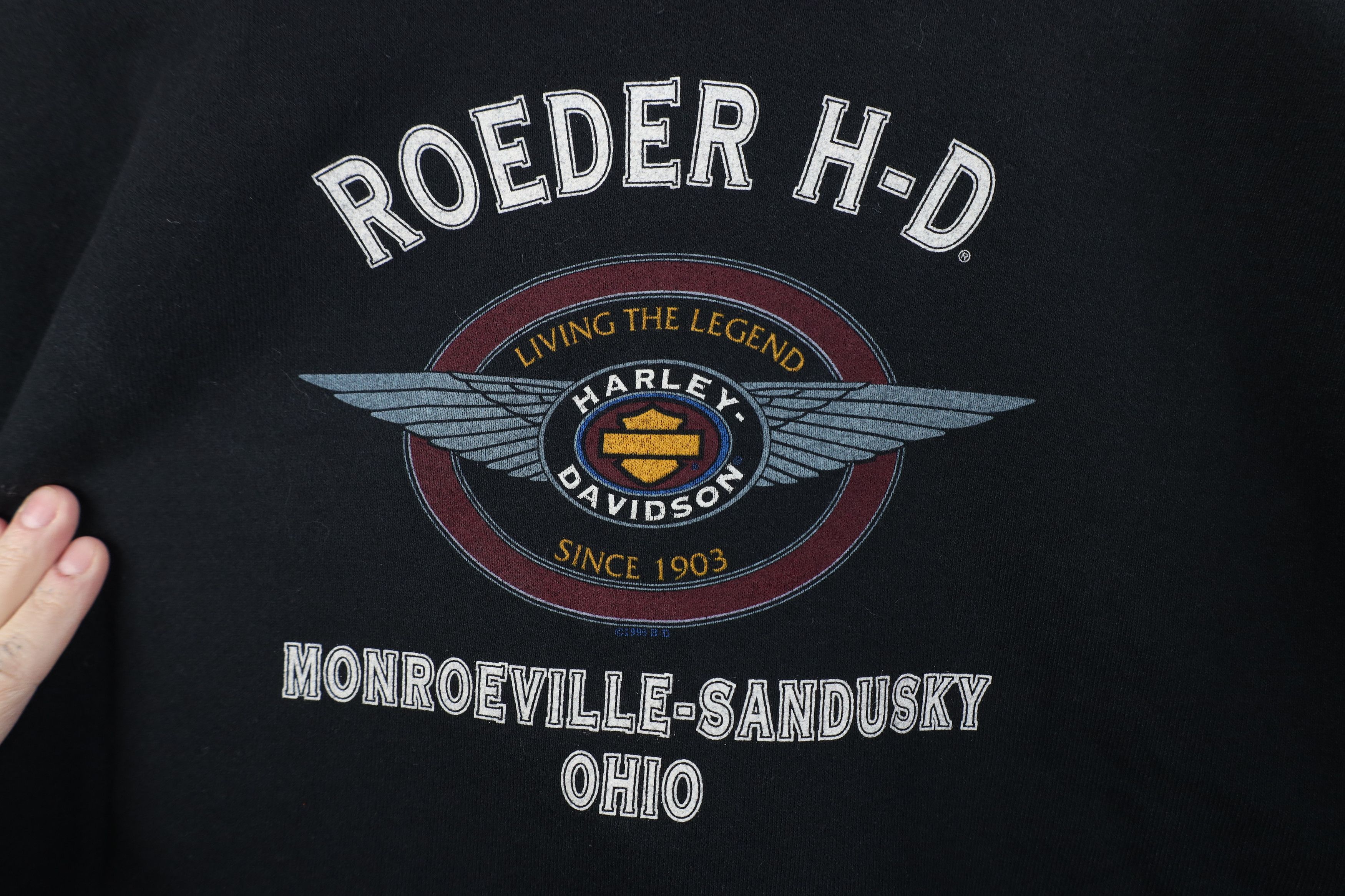 Harley Davidson Vintage 90s Harley Davidson American Mock Neck Sweatshirt Size XL / US 12-14 / IT 48-50 - 11 Thumbnail