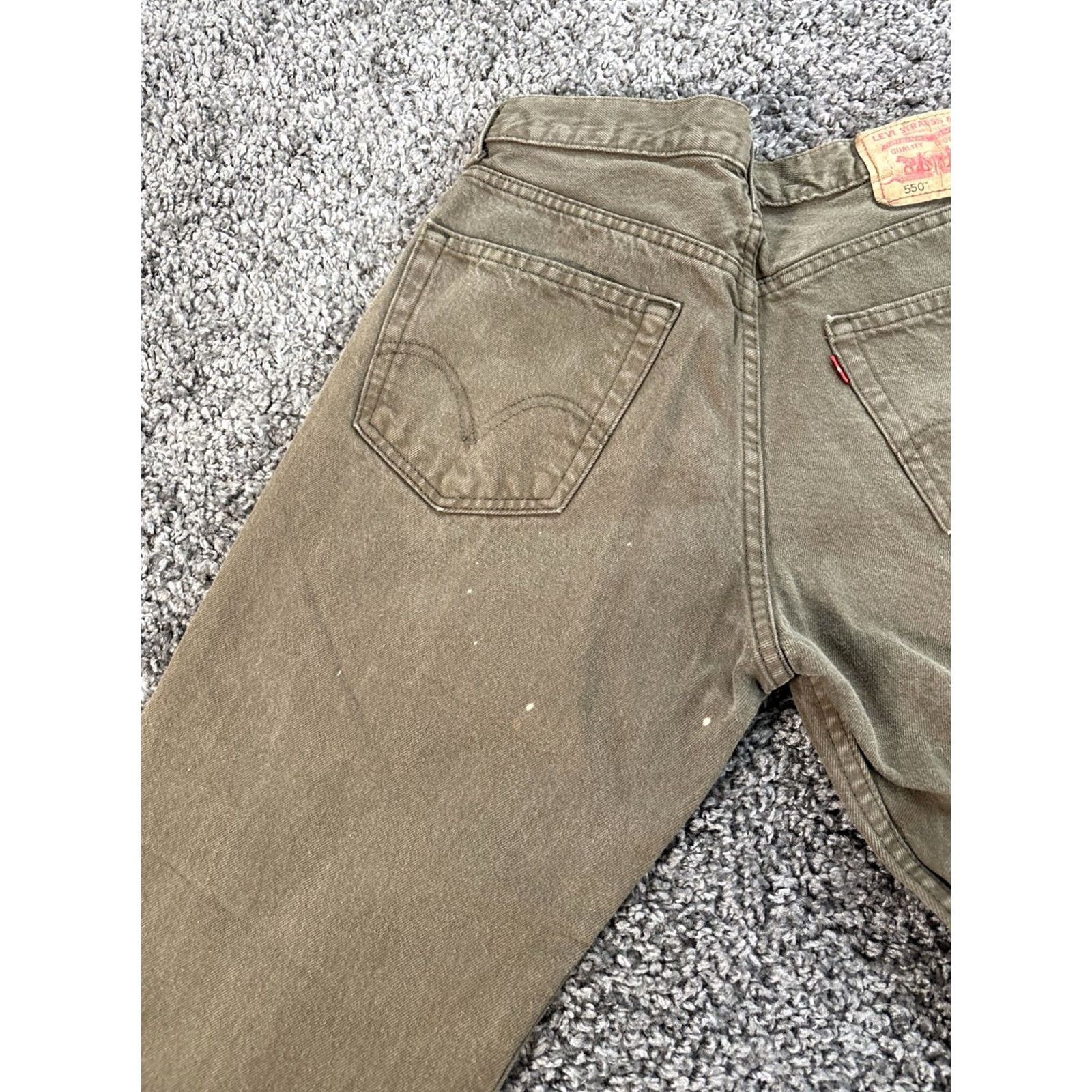 Levi's VINTAGE Levi's 550 Jeans Men 32x30 Dark Green Relaxed Straight 5-Pocket Denim Cotton USA 90s Retro Grunge Size US 32 / EU 48 - 8 Thumbnail