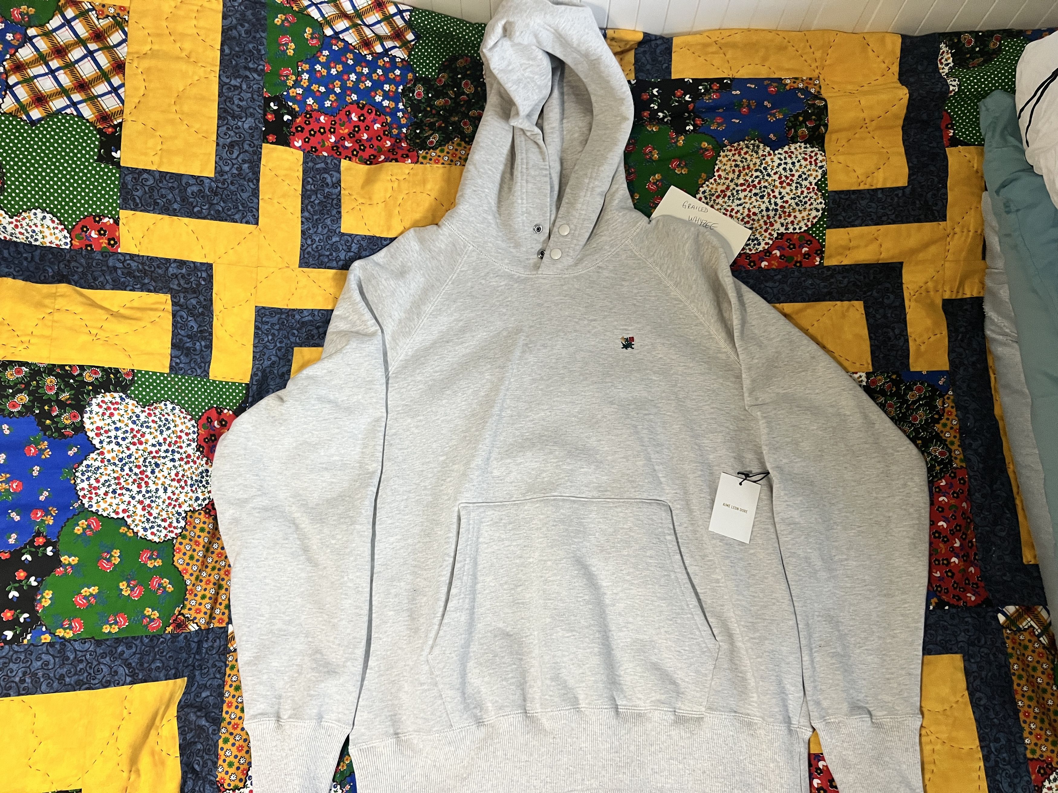 Aime Leon Dore NWT Aime Leon Dore ALD Double Snap Crest Hoodie - Oatmeal Size US XL / EU 56 / 4 - 2 Thumbnail